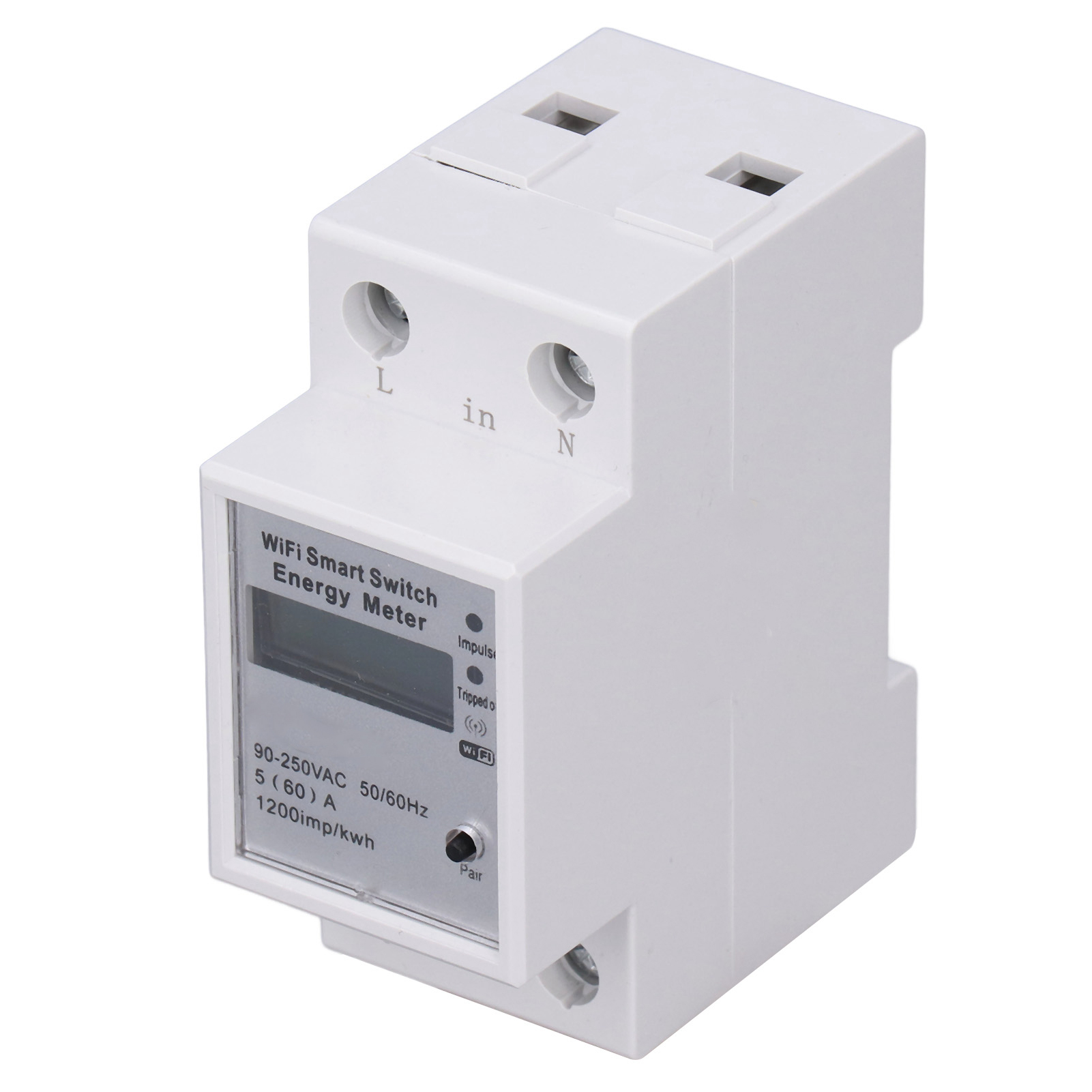Tuya Smart Wifi Energiezähler 1-phasig 2p Din-schienenmontage Zmai-90 Ac90-250v Mit Lcd-display