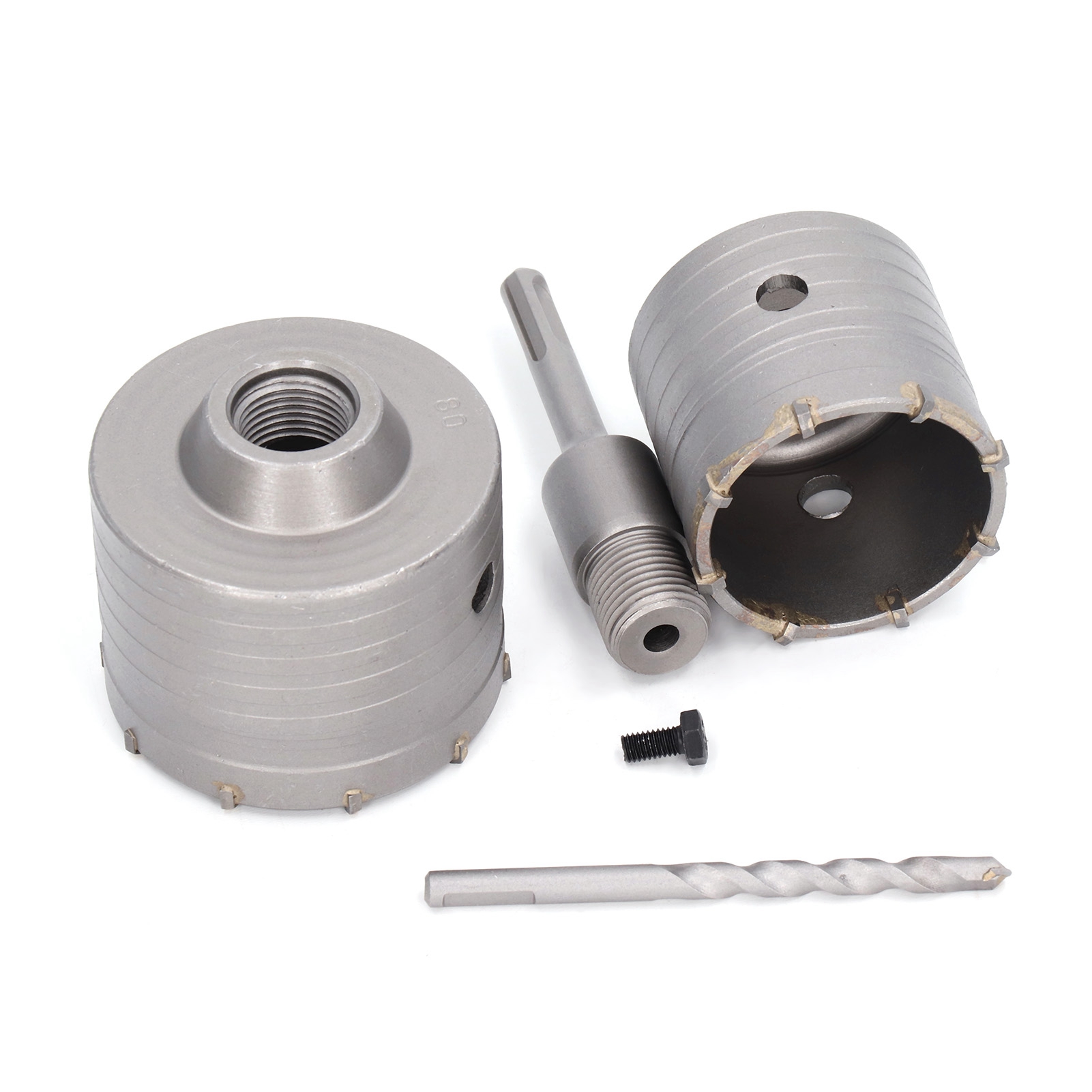 Set Mit 5 Betonkernbohrern, 45 Stahl, Yg8 Hartmetall, Wandbohrer Für Mauerwerk, Stein Und Ziegel
