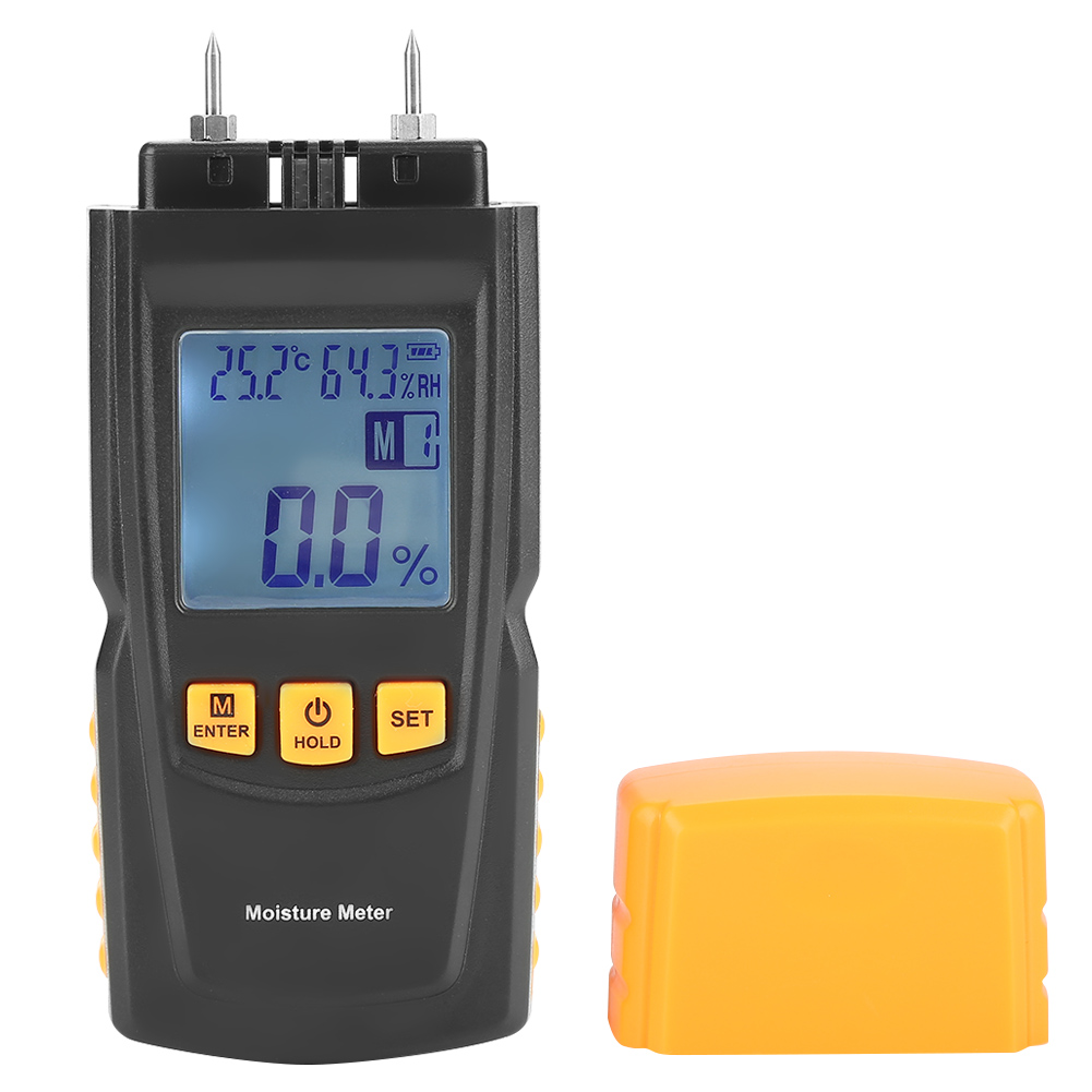 Gm610 Holzfeuchtemessgerät, Digitales Holzfeuchtemessgerät Mit 2-poligem Lcd-display, Hygrometer Zur Messung Der Holzfeuchte