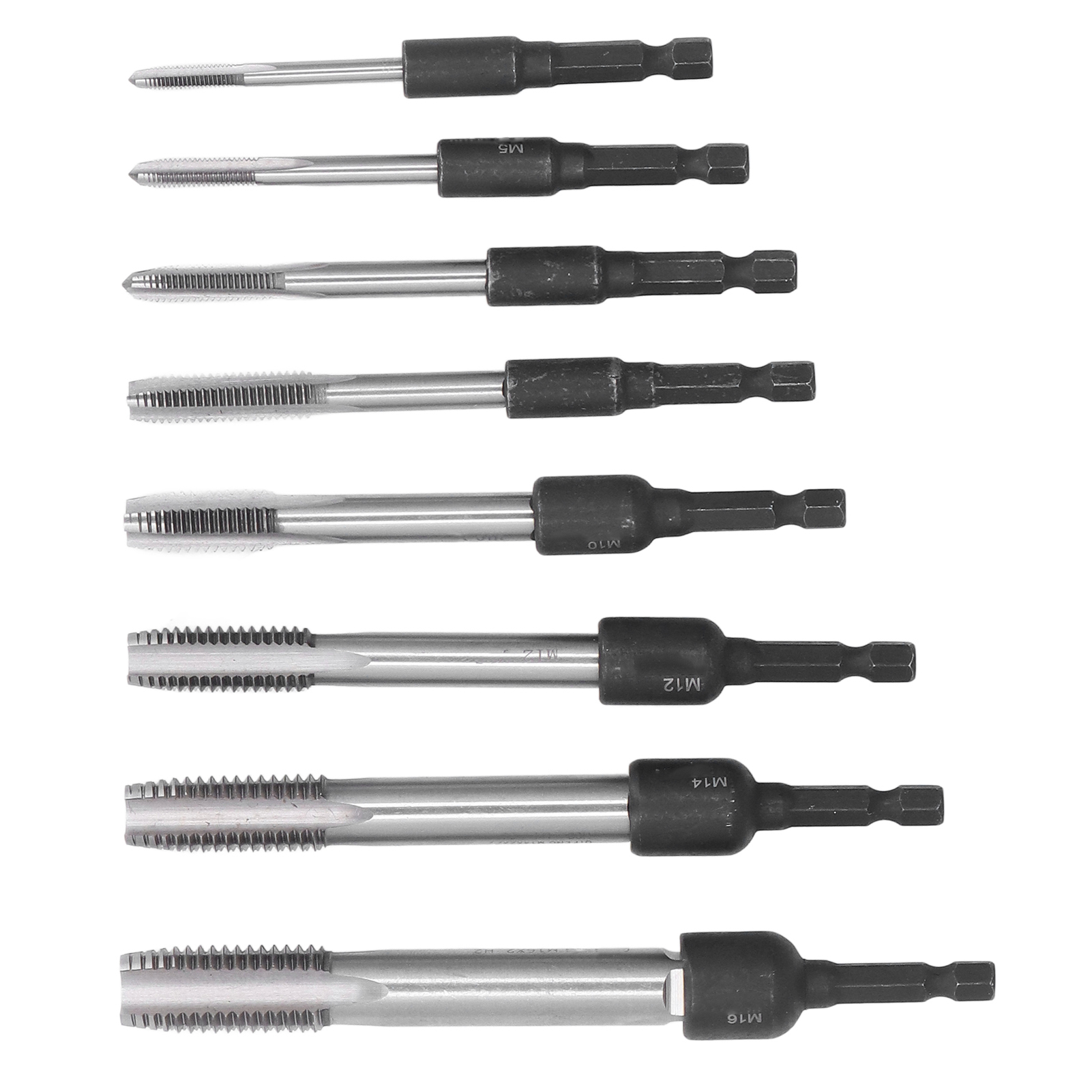 Satz Mit 16 Gewindeschneid-steckschlüsseln, Verlängertes Bohrfutter, 1/4"-sechskantschaft, Stahl, Handwerkzeug