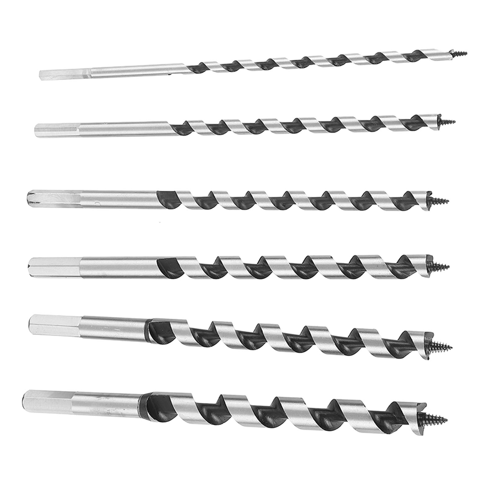 Set Mit 6 Spiralbohrern, 230 Mm, Sechskantschaft, Für Die Holzbearbeitung