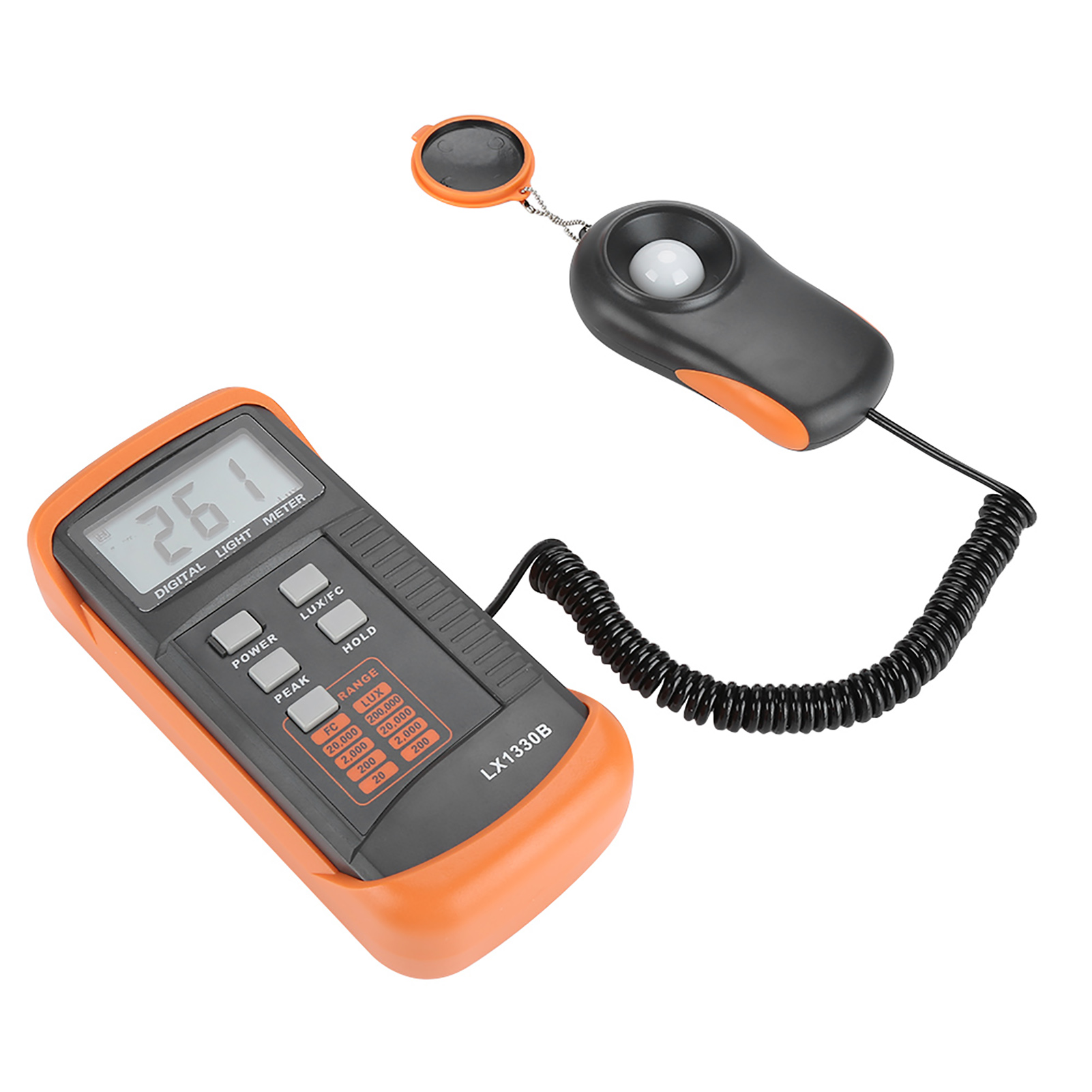 Lx1330b Digitales Lcd-luxmeter 0-200.000 Lux, Tragbares Beleuchtungsstärkemessgerät