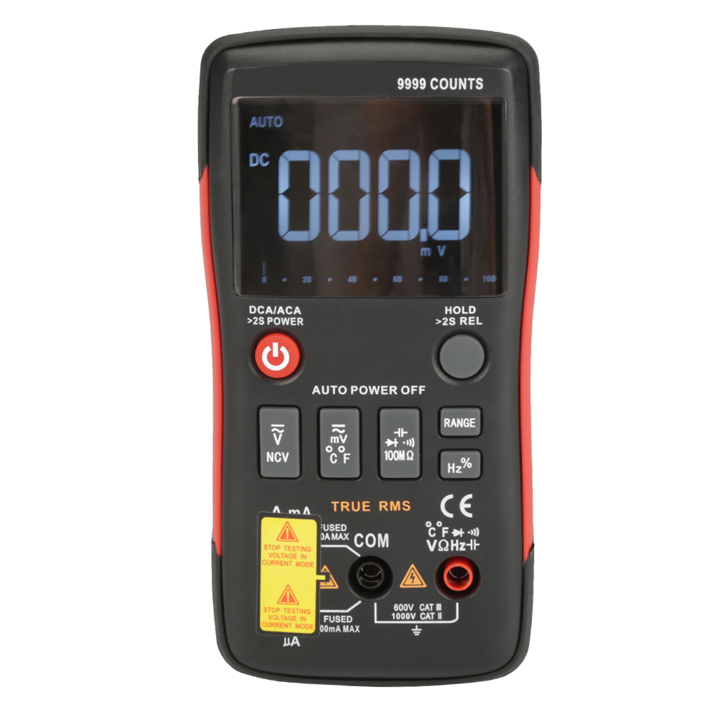 Aneng Q1 True Rms 9999 Count Digitalmultimeter Mit Taste Und Analoger Balkenanzeige