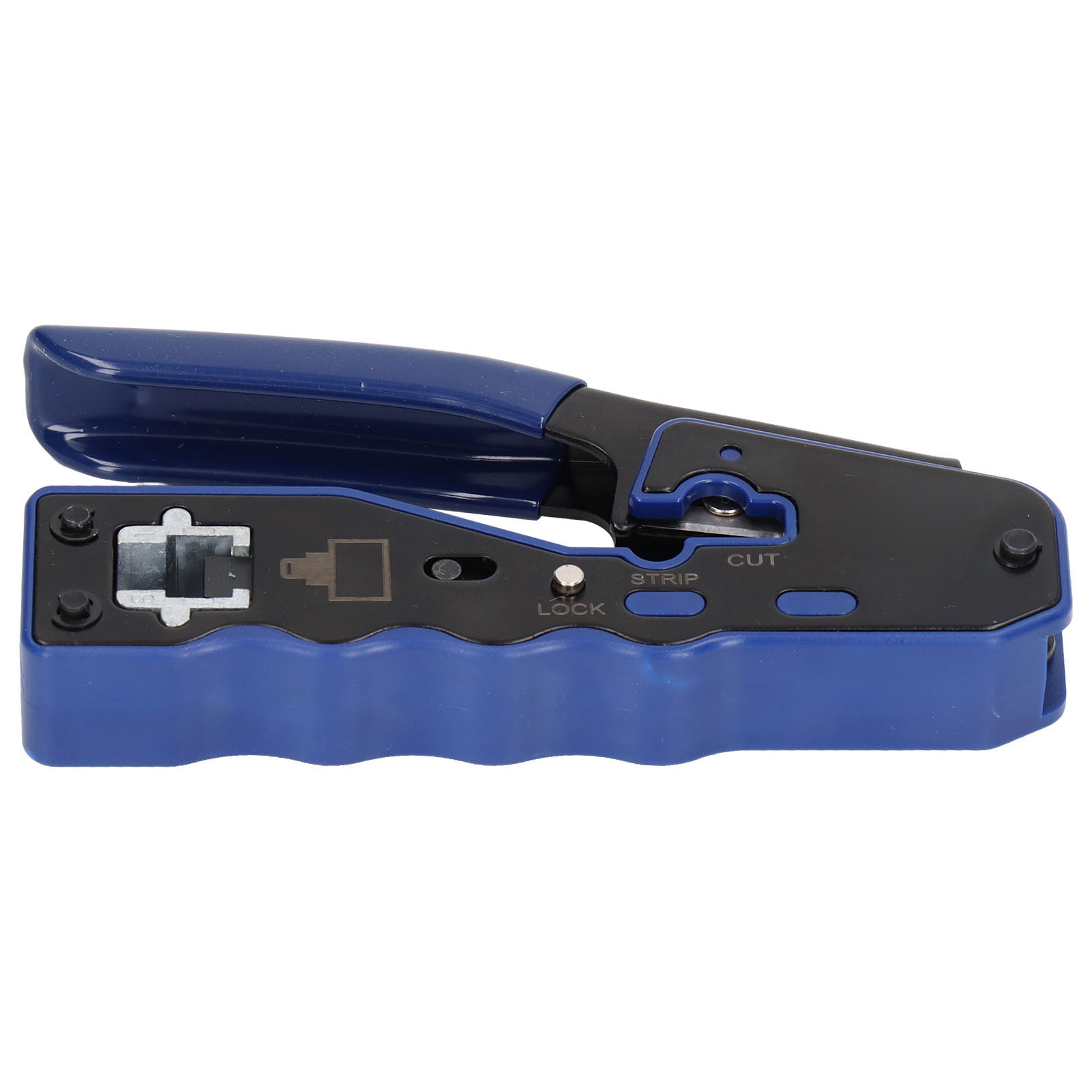 Rj45-crimpzange Mit Abisolierzange, Packung Mit 50 Rj-steckern Für Ethernet-netzwerke