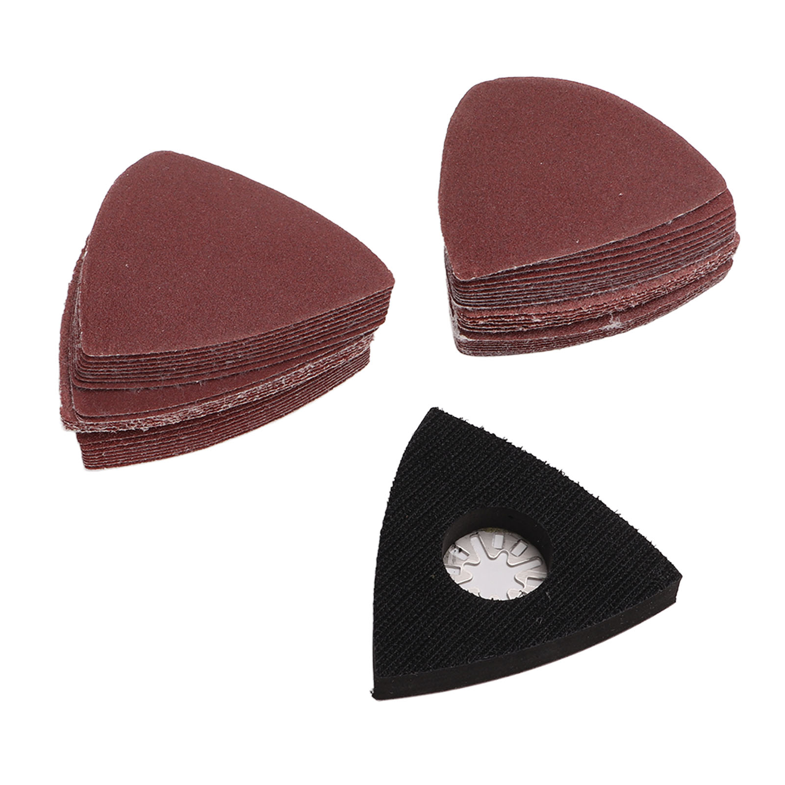 Packung Mit 51 Dreieckigen Schleifblättern, 80 Mm, Körnungen 60/80/120/180/240, Multifunktions-schleifset