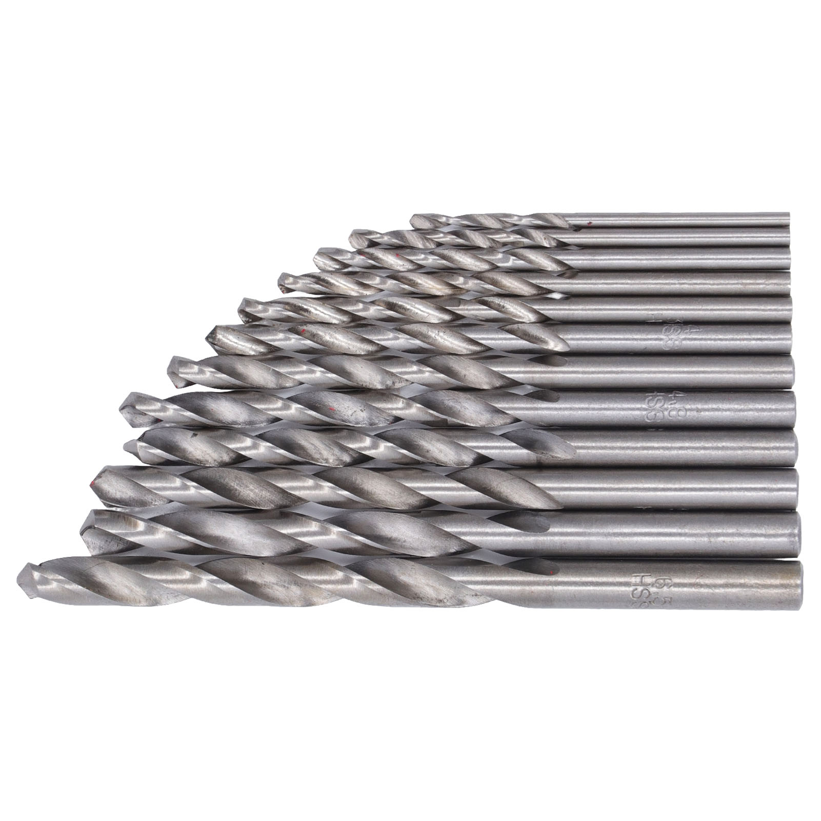 Set Mit 13 Hss-schnellwechselbohrern Für Holz Und Metall, Schnittdurchmesser 1,5–6,5 Mm, Schaft Mit Silbernem Etui