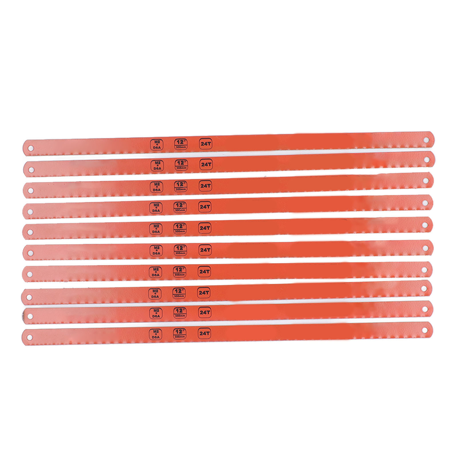 10-teiliges Set Aus 12-zoll-hochleistungs-sägeblättern Mit 24 Zähnen Aus Hss-stahl Für Metall, Holz Und Pvc