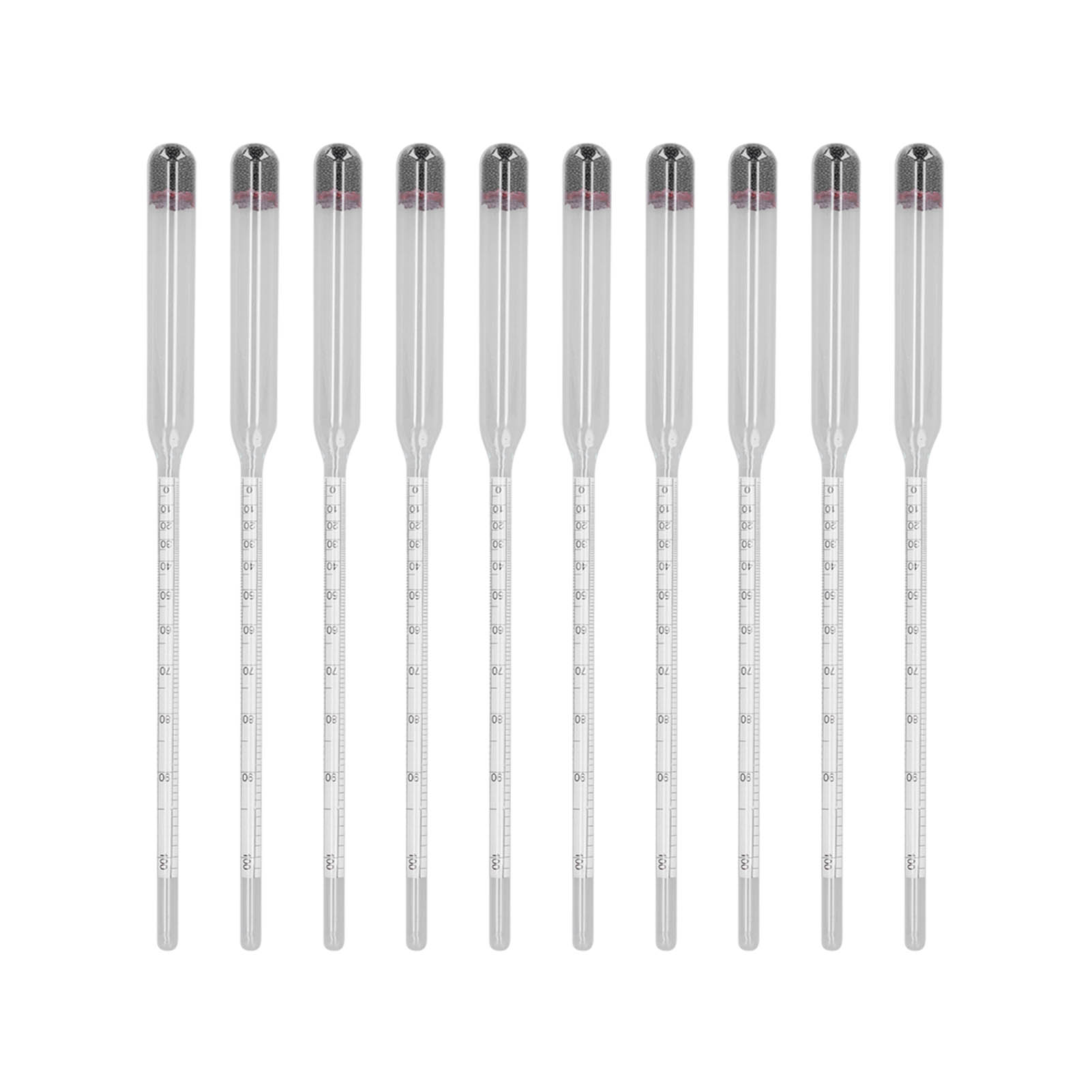 10-teiliges Glas-hydrometer-set, Bier- Und Weintester, Messwerkzeug, Heimbrau-set, 0–100 °c