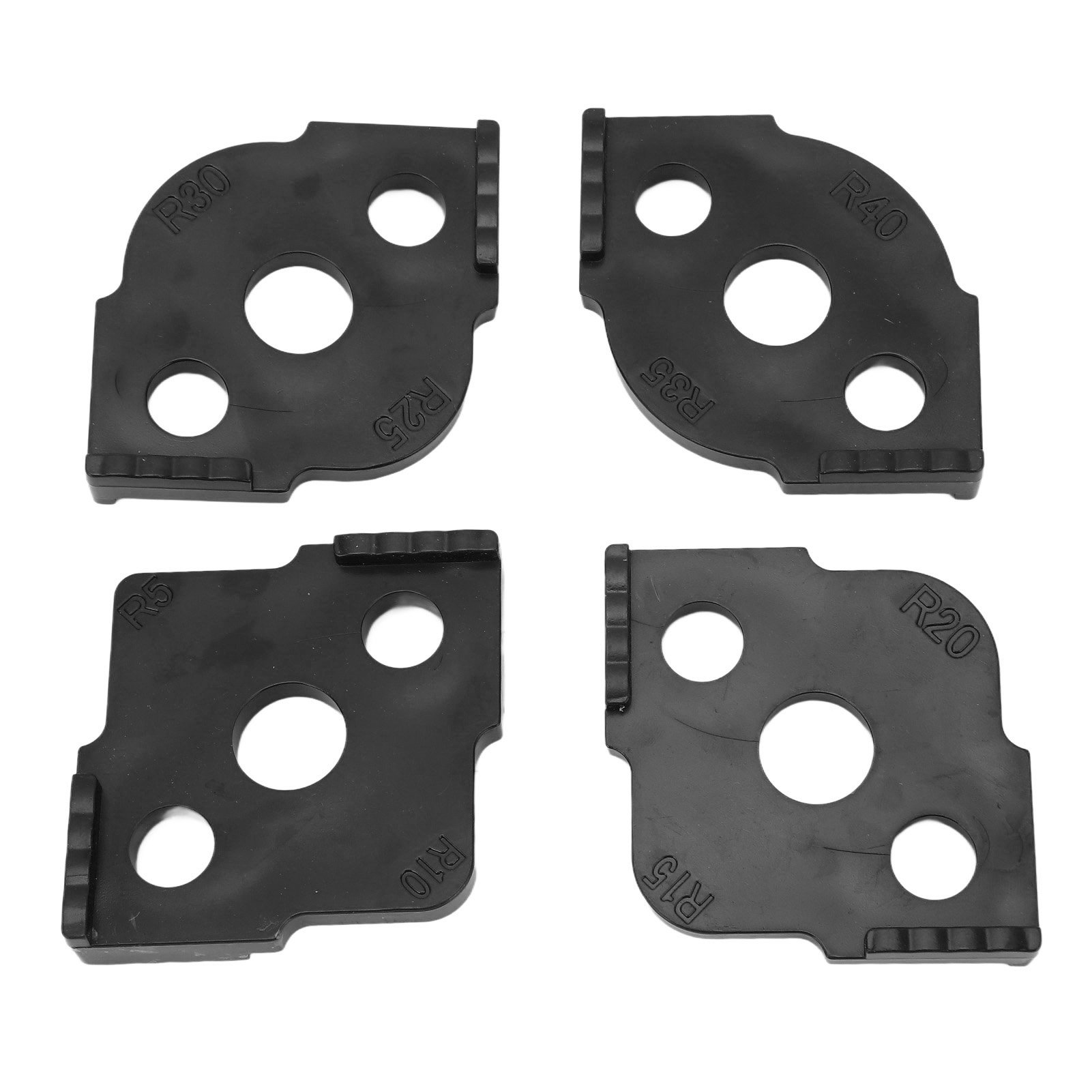 Set Mit 4 Abrundungsecken, Schwarze Abs-fräsvorrichtungen Für Die Holzbearbeitung, Eckschneidvorrichtung Mit Radius, Präzisionswerkzeug Für Die Holzbearbeitung