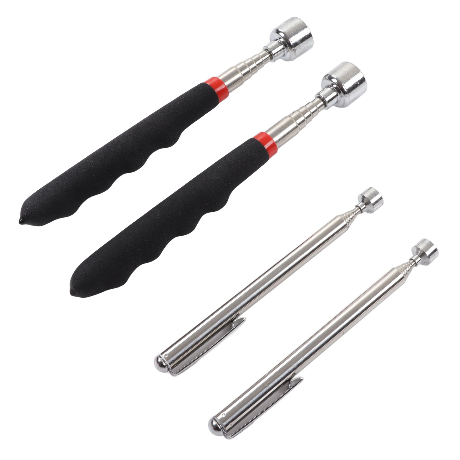 Set Mit 4 Teleskopierbaren Magneten, 1,4 Kg/9 Kg Tragkraft, Ausziehbare Abschleppstange Für Auto, Haushalt Und Garage