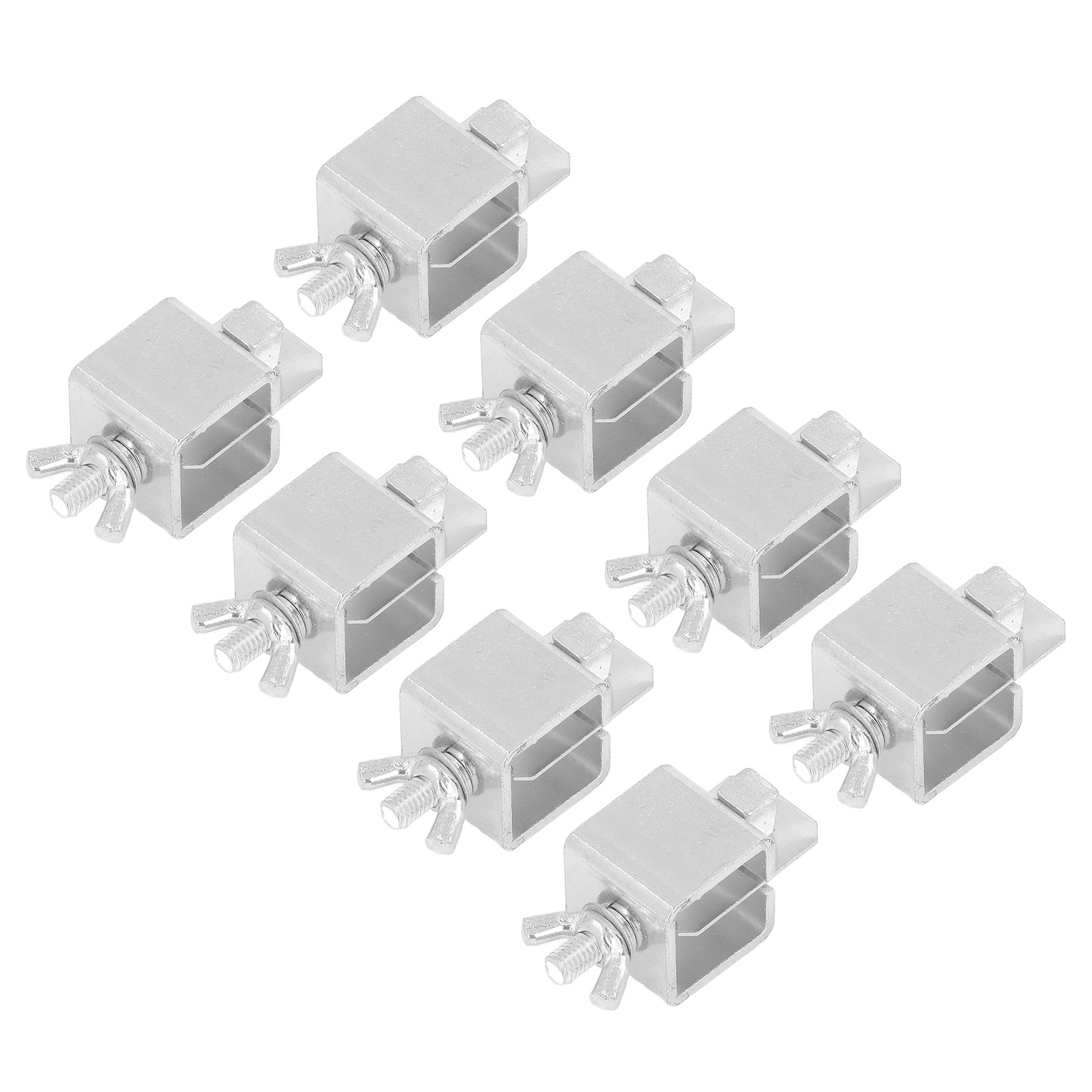 Set Mit 8 Silberfarbenen Schweißklemmen Aus Aluminiumlegierung Für Karosseriearbeiten, Schmetterlingsklemmen-set
