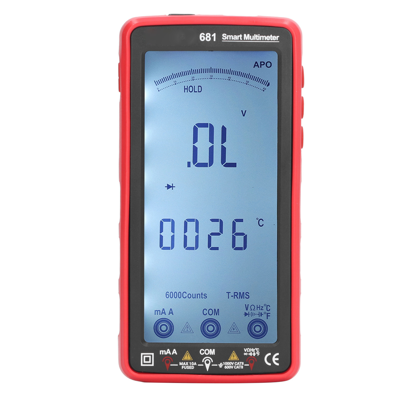 Berührungsloses Ncv-multimeter Mit Überhitzungsschutz, Intelligentem Lcd-display, Spannungs- Und Stromprüfer, Voltmeter Und Amperemeter