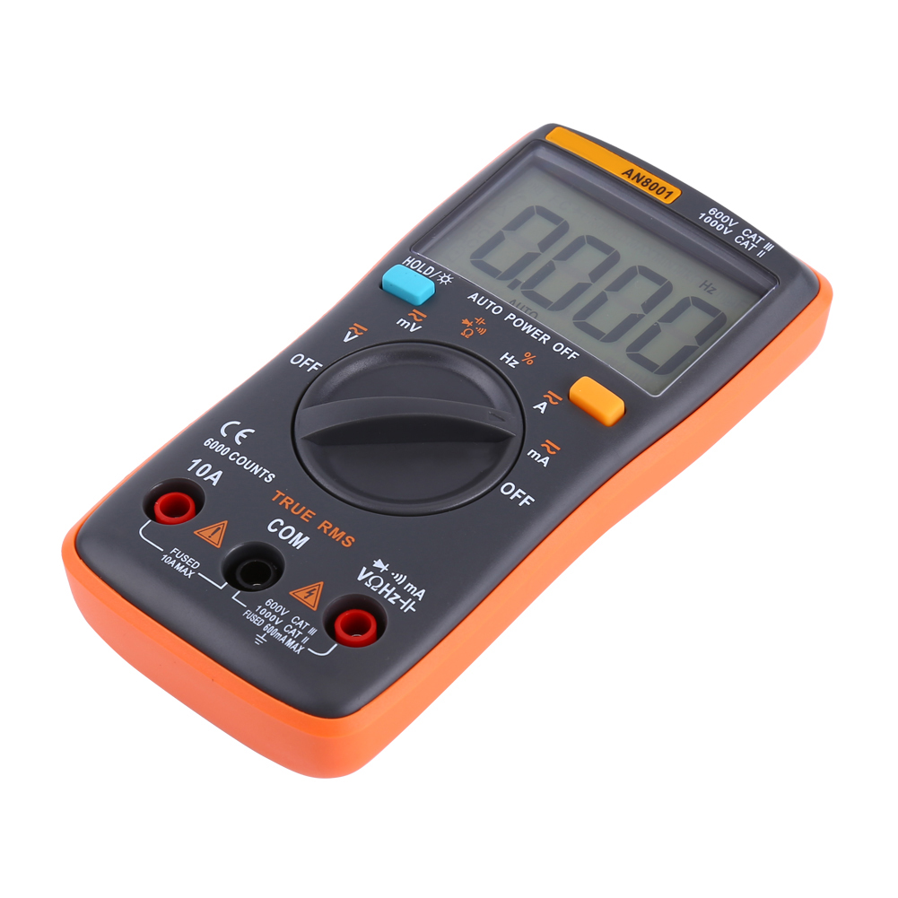 Tragbares Digitales Multimeter Mit 6000 Messpunkten, Voltmeter, Amperemeter, Ac/dc-ohmmeter Und Hintergrundbeleuchtung