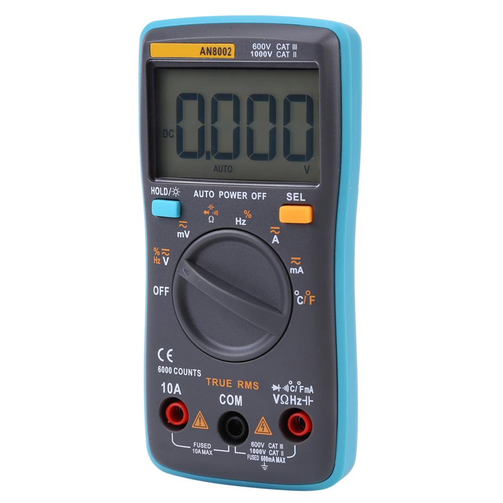 Aneng An8002 Digitalmultimeter, Misst V/ac-dc, Ohm, Ampere, 6000 Zähler, True Rms