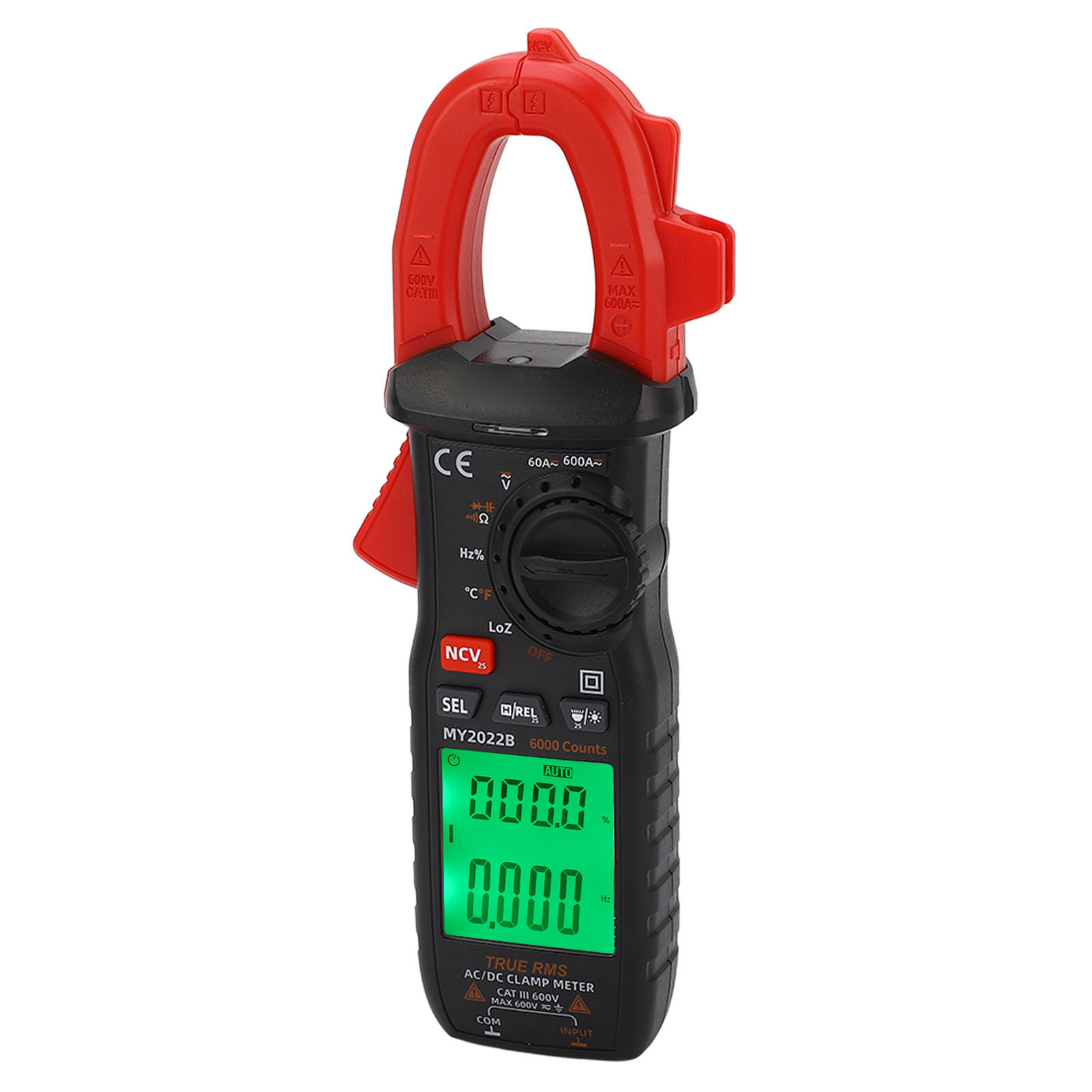 Hochpräzises Digitales Stromzangenmultimeter, Ac/dc-stromprüfer Mit Hintergrundbeleuchtetem Lcd-display Zur Widerstandsmessung