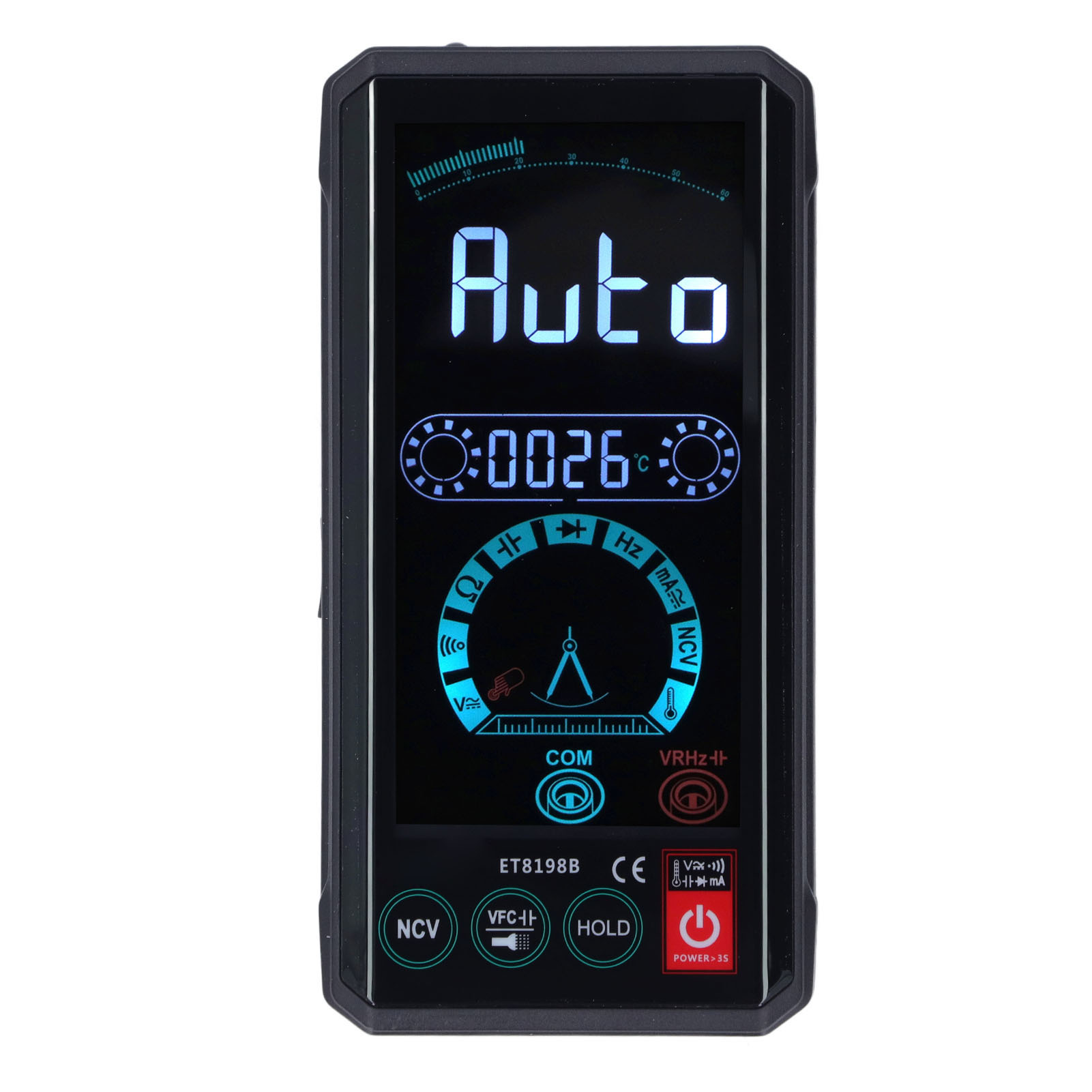 Touchscreen-digitalmultimeter, Ac/dc-voltmeter, Widerstands- Und Kapazitätsmessgerät