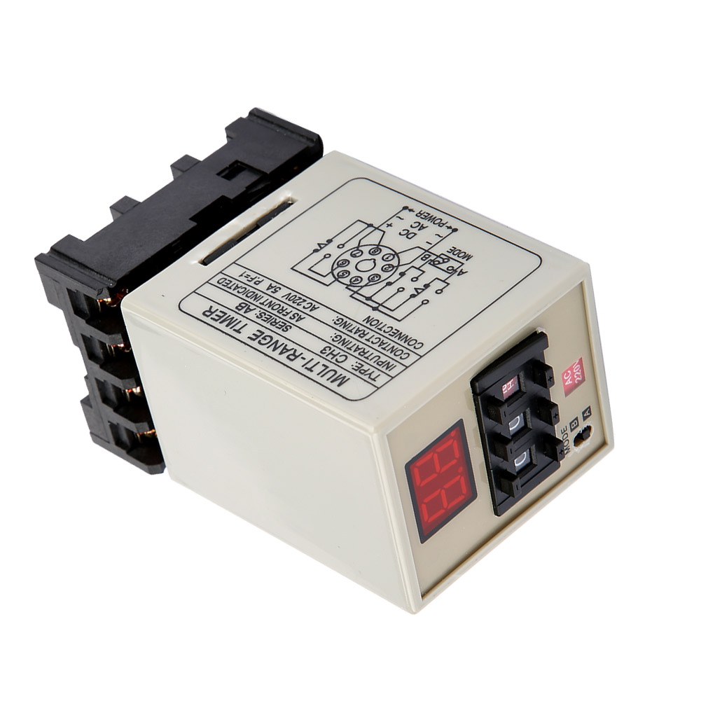Ah3-dm Zweimodus-zeitverzögerungsrelais 0,01s-99h Mit Led-anzeige (220v Ac)