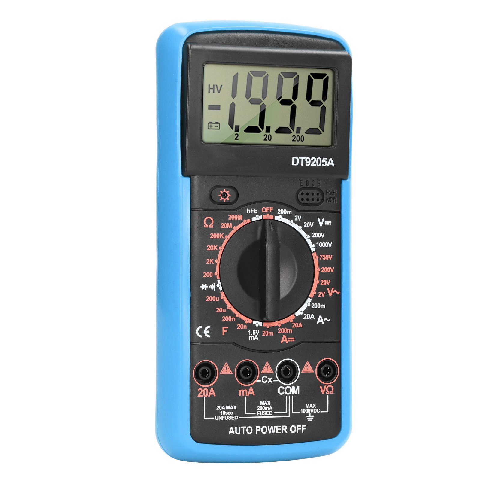 Intelligentes Digitales Multimeter Mit Lcd-display, Multifunktionaler Stromkreistester Für Den Heimgebrauch, Blau