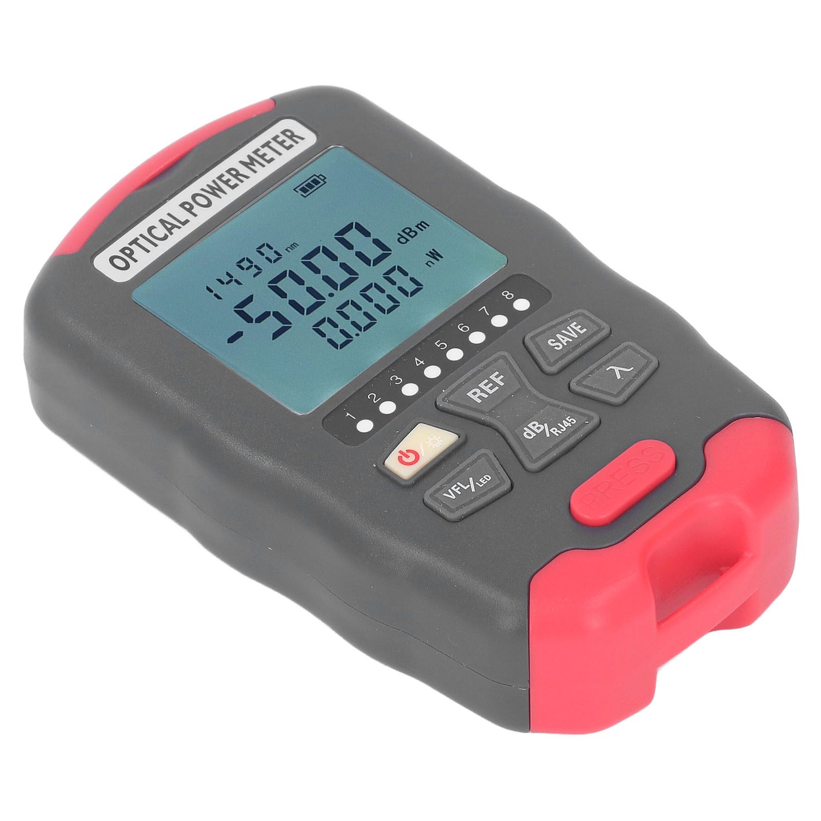 30 Km Glasfaser-netzwerkkabeltester Mit Optischem Leistungsmesser (-50 Bis +26 Dbm), Roter Vfl- Und Led-leuchte, Zuverlässige Leistungsmessung