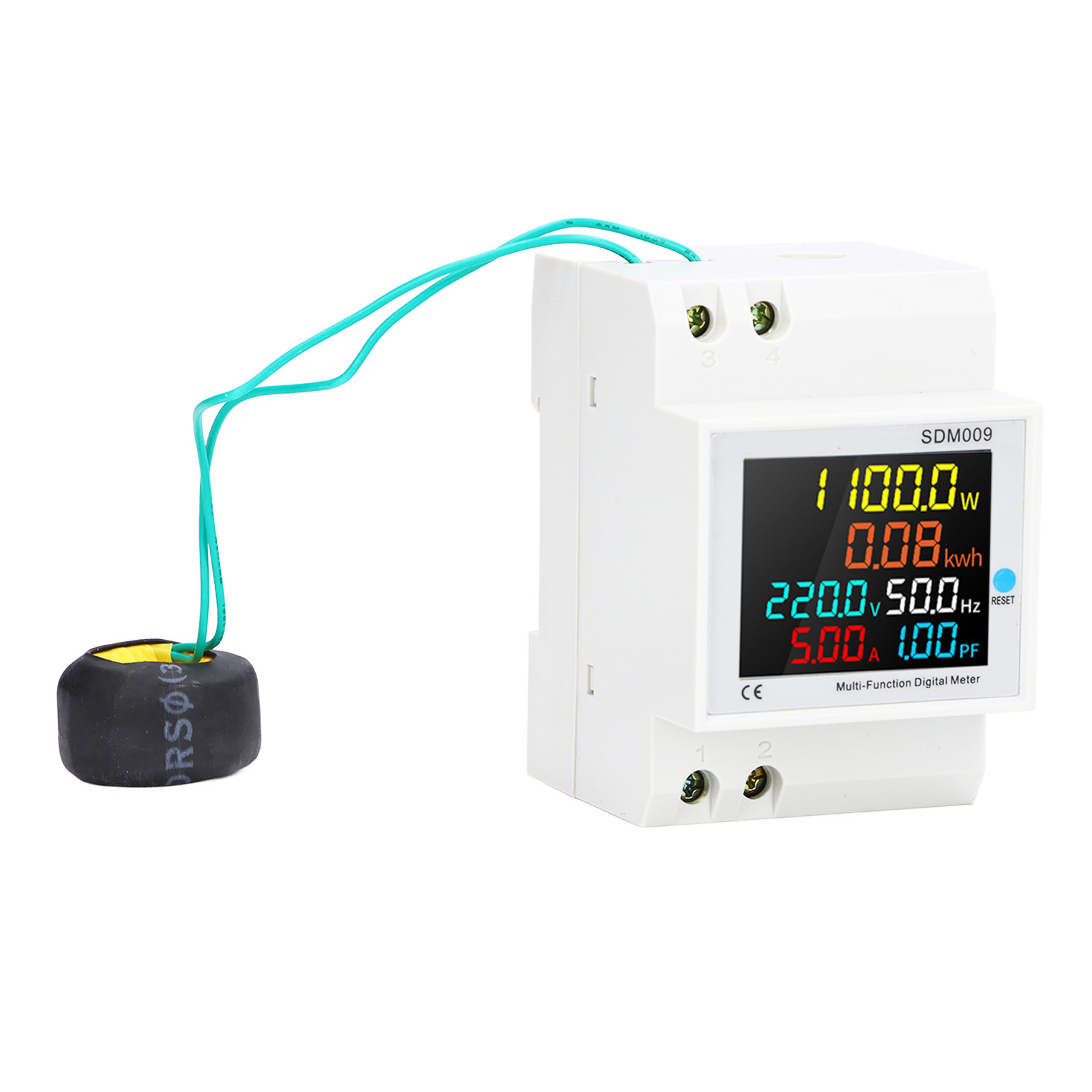 Einphasen-leistungsfaktormesser Mit Digitalanzeige, Voltmeter, Amperemeter, Frequenzmesser, Wechselstrom 40–300 V