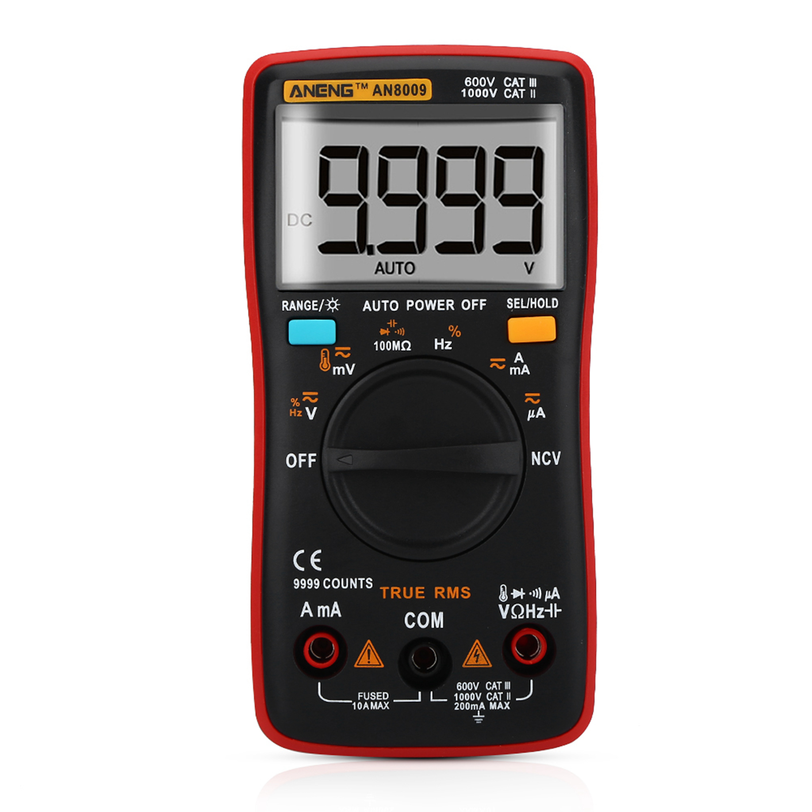 Aneng An8009 Digitalmultimeter Mit Automatischer Bereichswahl Und True-rms-ac/dc-spannungsmessung