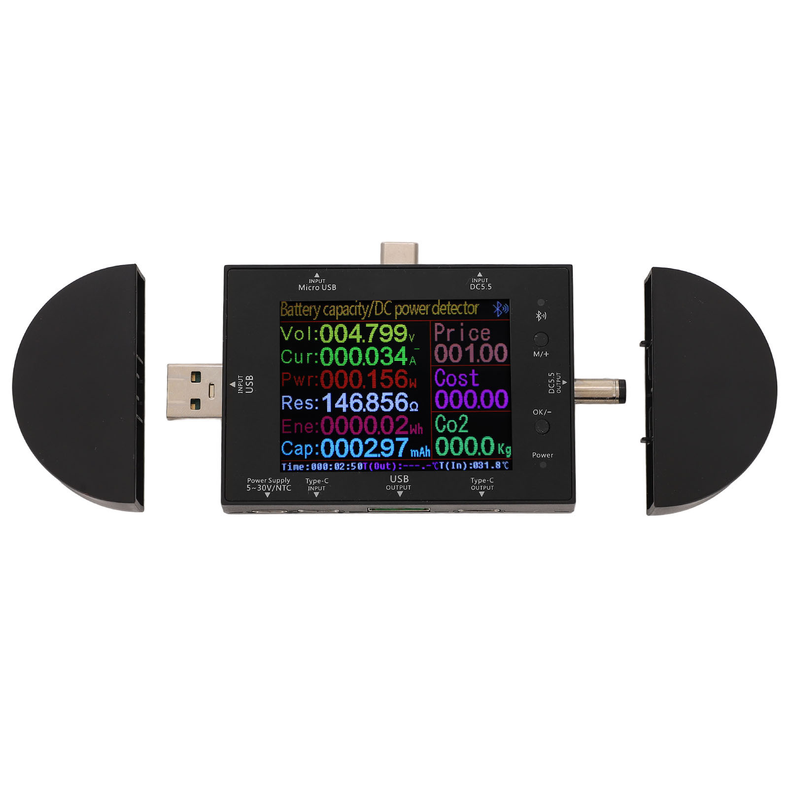 Usb-digitalvoltmeter, Spannungsprüfer, Amperemeter, Leistungs-pd-elektrometer 5v-32v