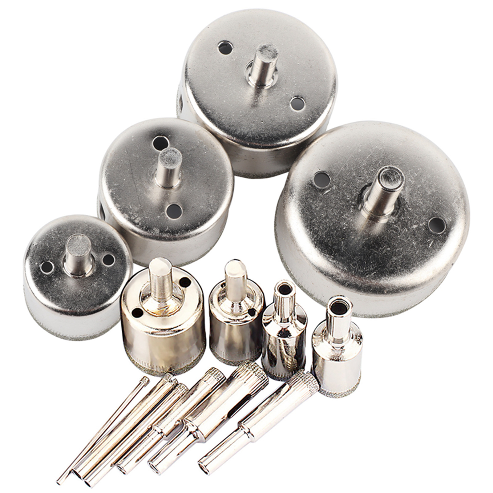 Set Mit 14 Diamant-lochsägenbohrern (3–70 Mm) Für Fliesen, Glas Und Marmor