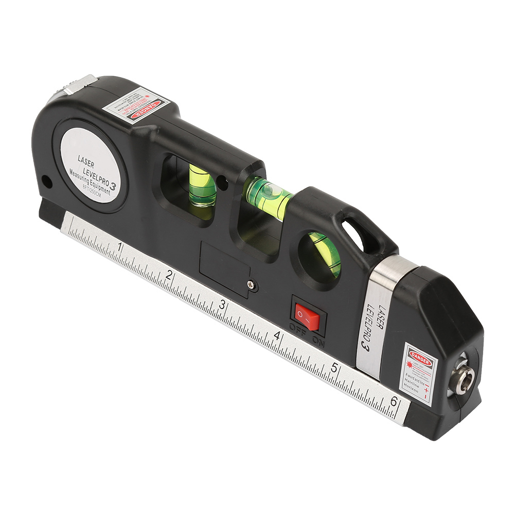 Multifunktionale Laserwasserwaage Für Vertikale Und Horizontale Messungen, Lineal 0-15 Cm / 0-6 Zoll