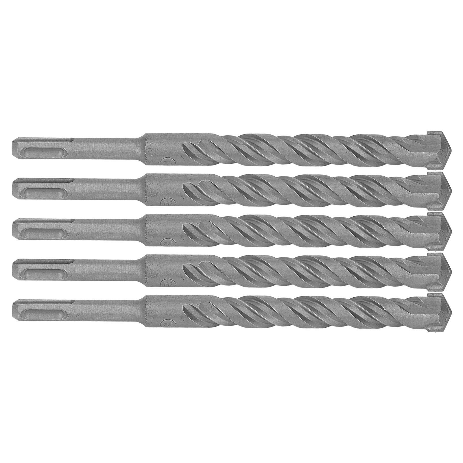 5-teiliges Set Beton- Und Mauerwerksmeißelbohrer, 210 Mm X 18 Mm Hartmetall, Bohrhammerbohrer Mit 2 Spiralnuten
