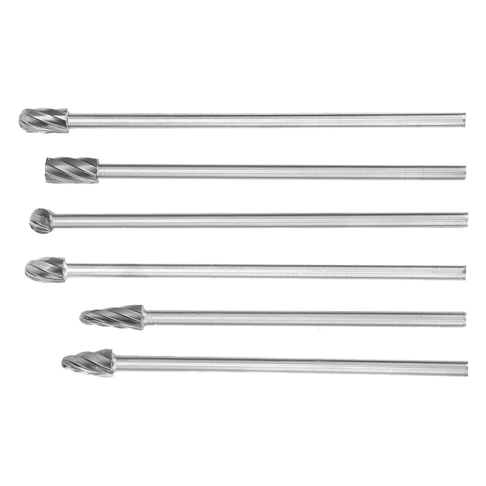 6-teiliges Set Rotierender Aluminium-fräser, 6 Mm Schaft, 1/4" Lang, 150 Mm Holzbearbeitungsfräser