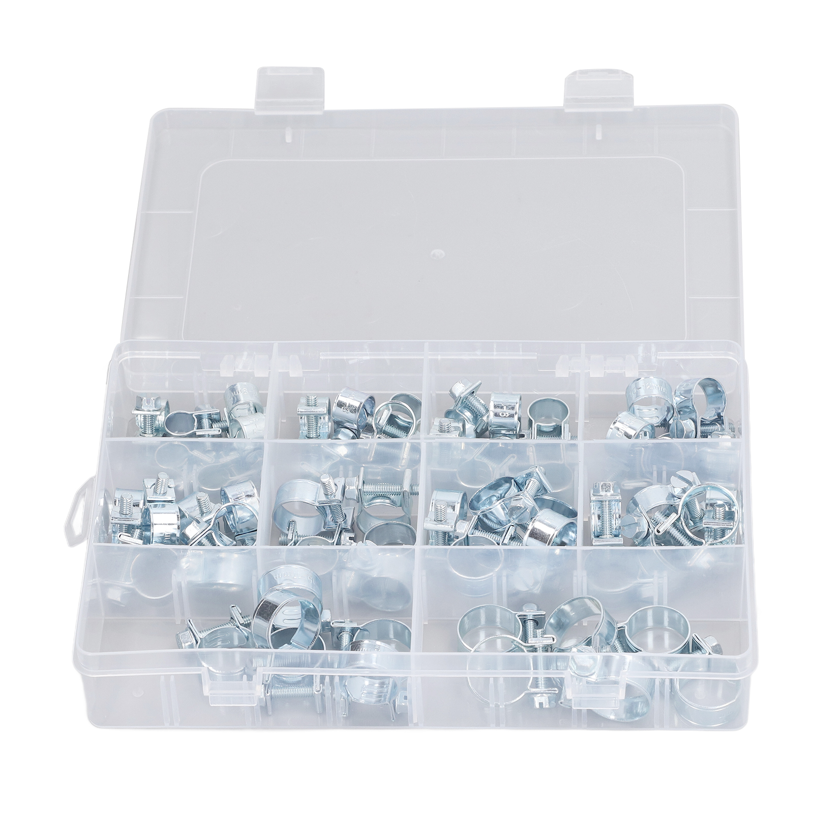 60-teiliges Set T-förmiger Schlauchschellen, Verzinkter Stahl, Verstellbar Für Wasserrohre Und Schläuche