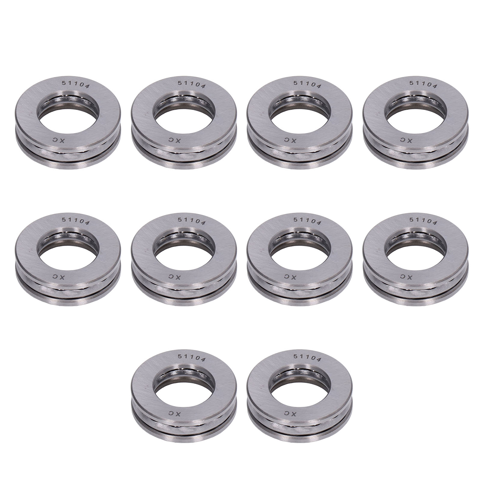 Packung Mit 10 Flachen Axialkugellagern 51104, Hochpräzise, Miniaturisierte, Austauschbare Metall-ersatzlager