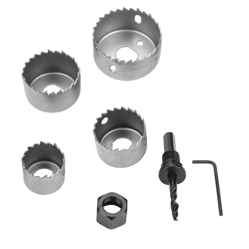 Set Mit 4 Lochsägen Aus Hochkohlenstoffhaltigem Stahl (32/38/44/54 Mm) Für Holz, Professionelle Kernbohrer