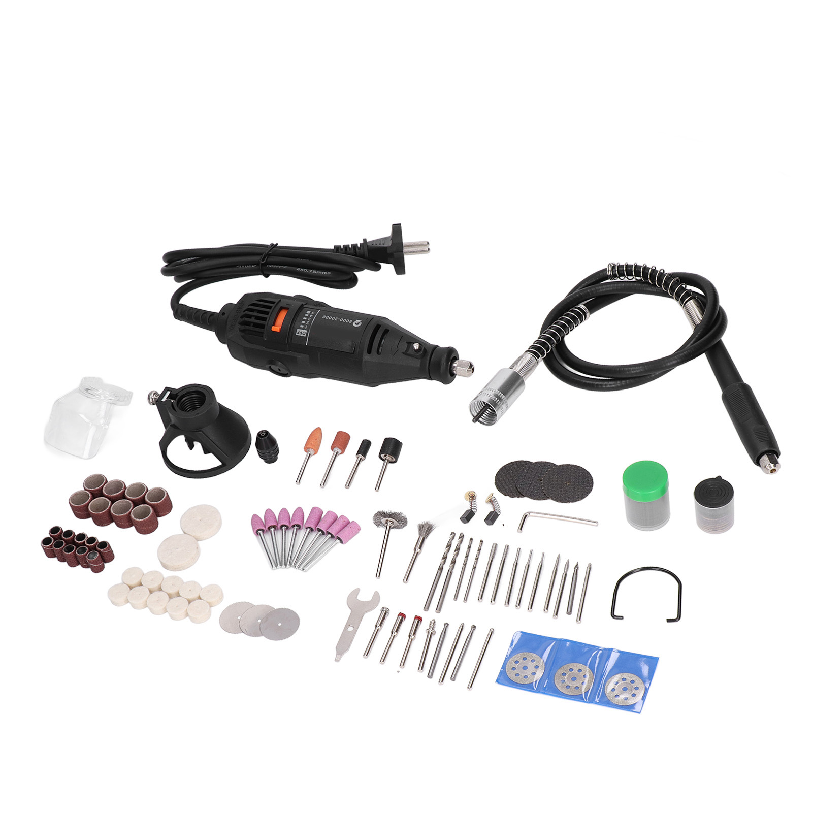 Mini-elektroschleifer 130 W Mit Variabler Drehzahl, Gravier- Und Polierset, Schneidwerkzeugen, 8000–30000 U/min, 220-v-eu-stecker