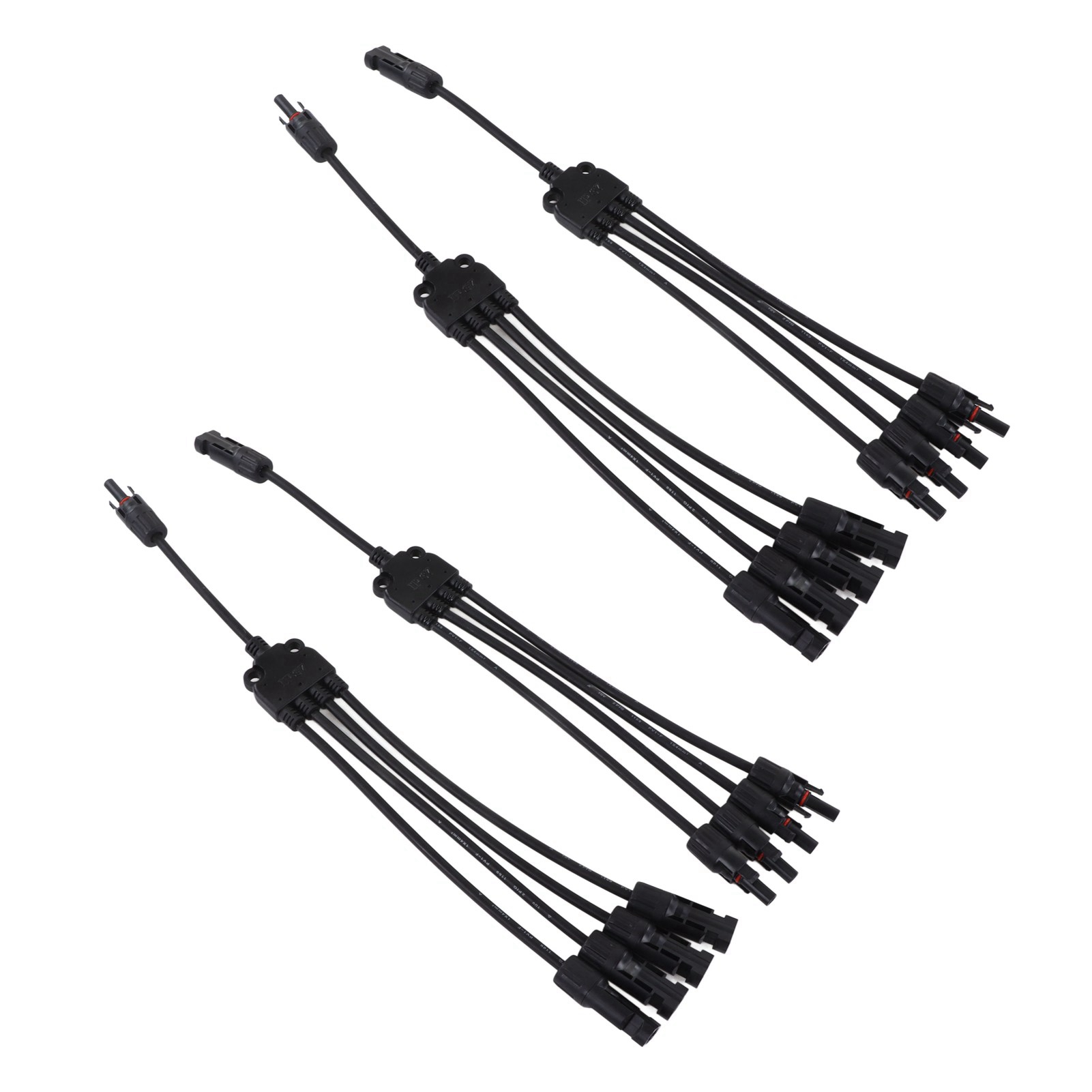 Packung Mit 2 Parallelen Y-adapterkabeln Für Photovoltaik-solarmodule, Männliche/weibliche Pv-stecker, Ip67, 1000 Vdc, Lty4-draht