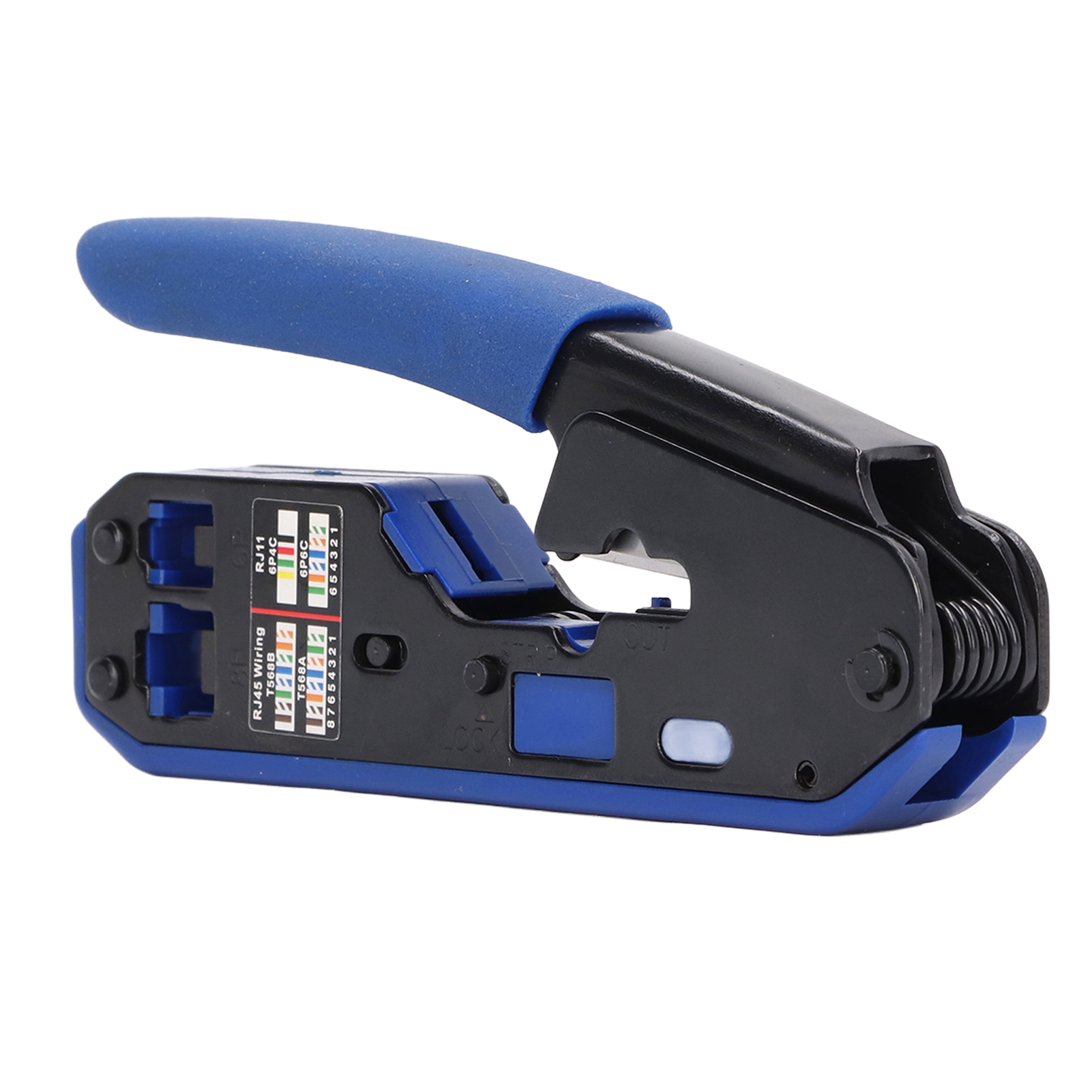 Rj45-crimpwerkzeug-set, Ethernet-netzwerkkabelwerkzeug Mit Durchgangssteckern Für Cat5e, Cat6 Und Cat6a