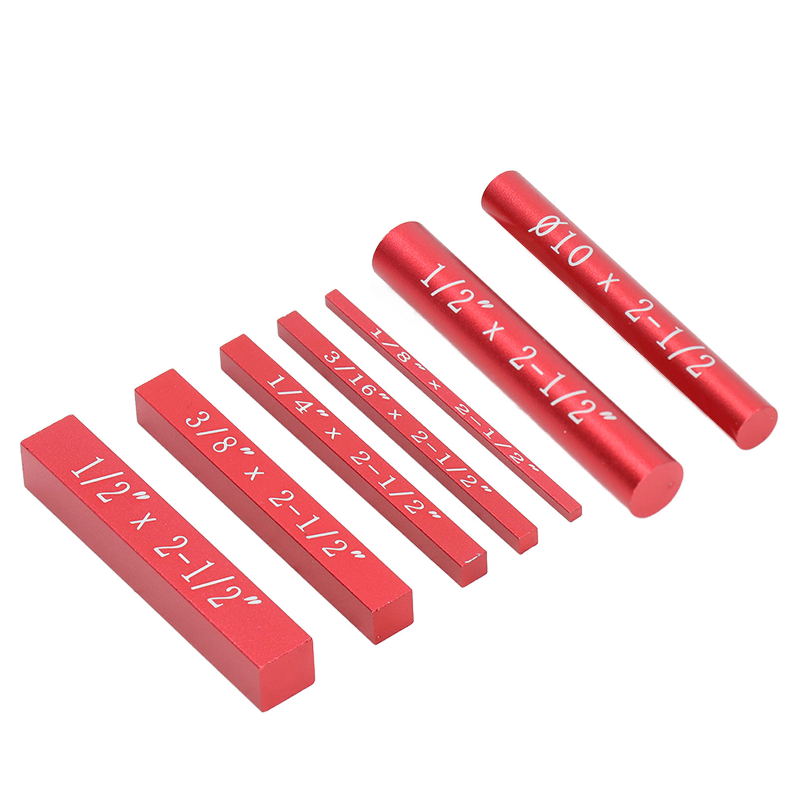 Set Aus 7 Schwarz Eloxierten Aluminium-kalibrierblöcken, Präzisionsmesswerkzeug Für Die Holzbearbeitung, Rot