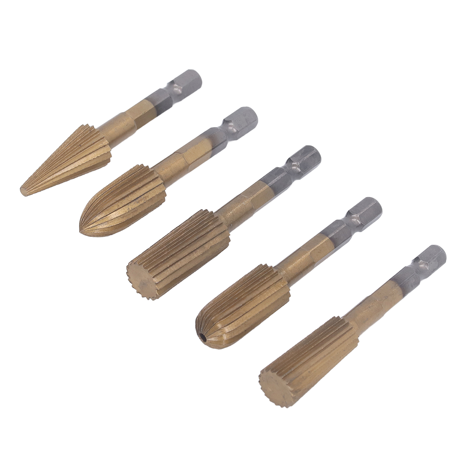 Set Mit 5 1/4-zoll-doppelschaft-rotationsfeilen Für Holz, Schnitz- Und Schleifarbeiten, Fräswerkzeuge