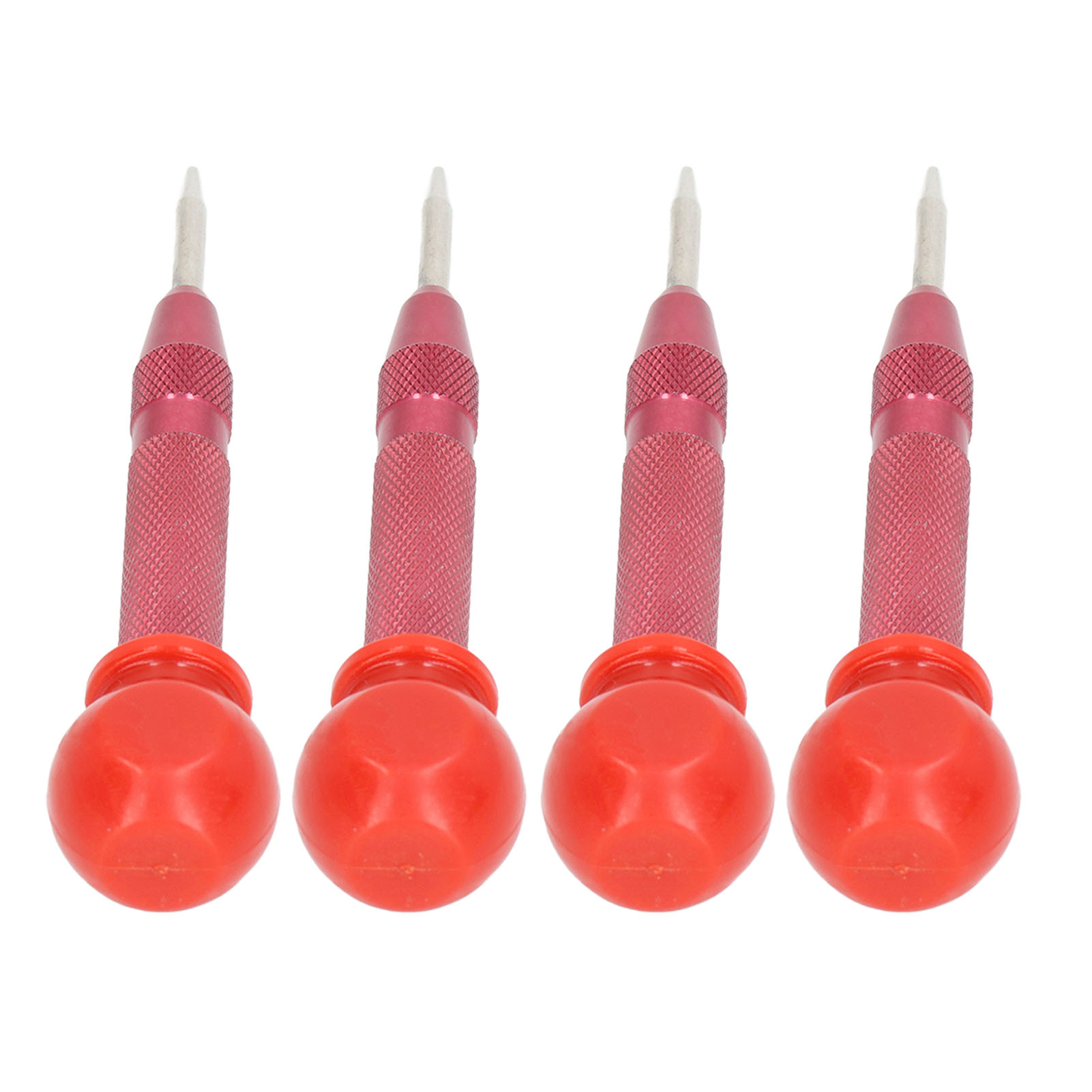 5-teiliges Rotes Automatisches Handstanzenset Zum Bohren In Metall, Holz, Fenster Und Glas