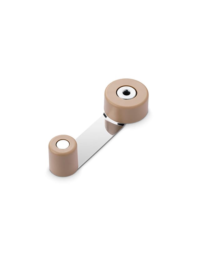Beigefarbener rotierender Haltestopp aus Metall INOFIX-Blister