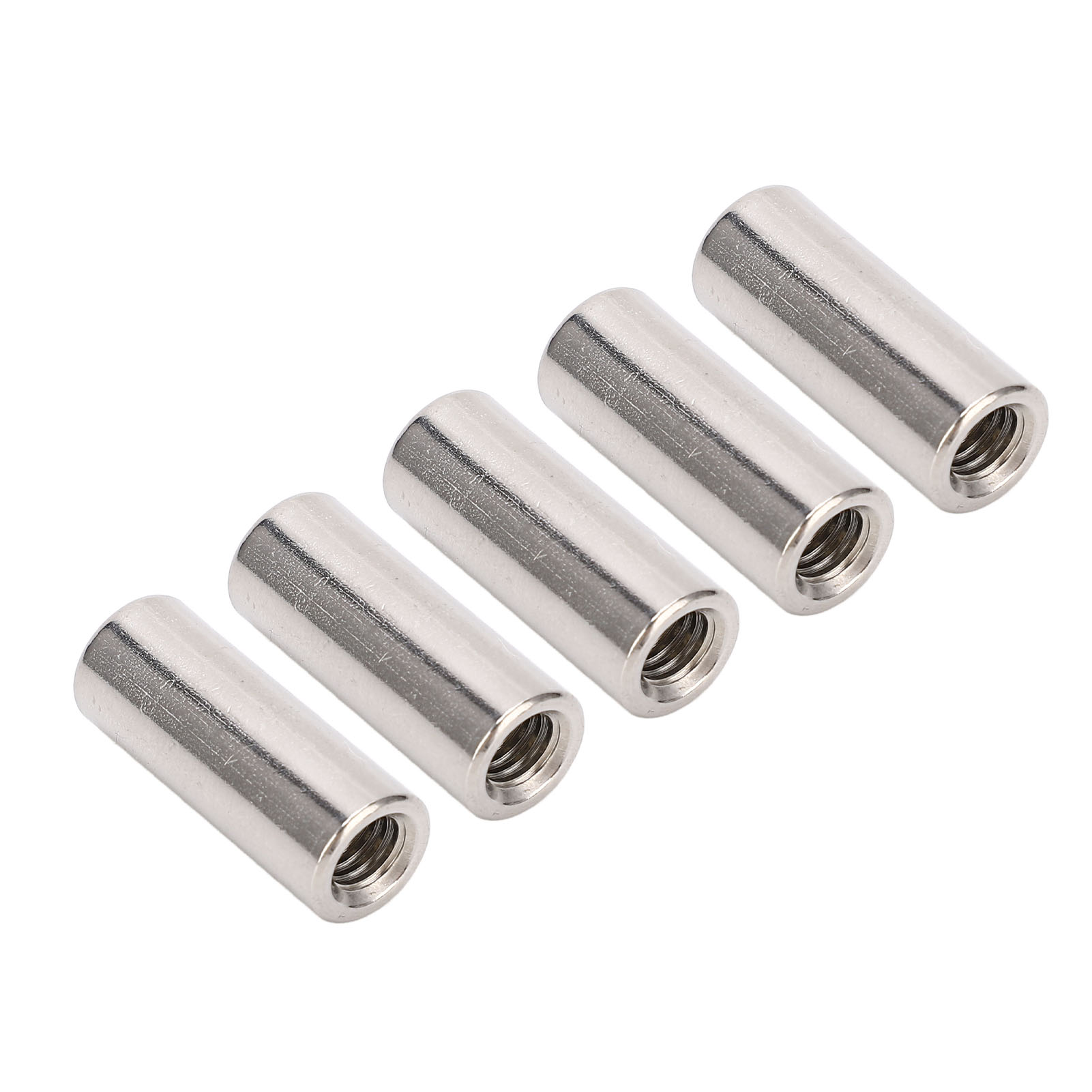 Runde Verbindungsmuttern M6x1,0, 20 Stück, 25 Mm Länge, Gewindehülse Aus Edelstahl Für Stange
