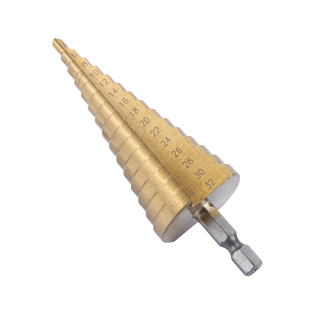 Hochwertiger Hss-titan-stufenbohrer, Konischer Lochschneider 4-32 Mm