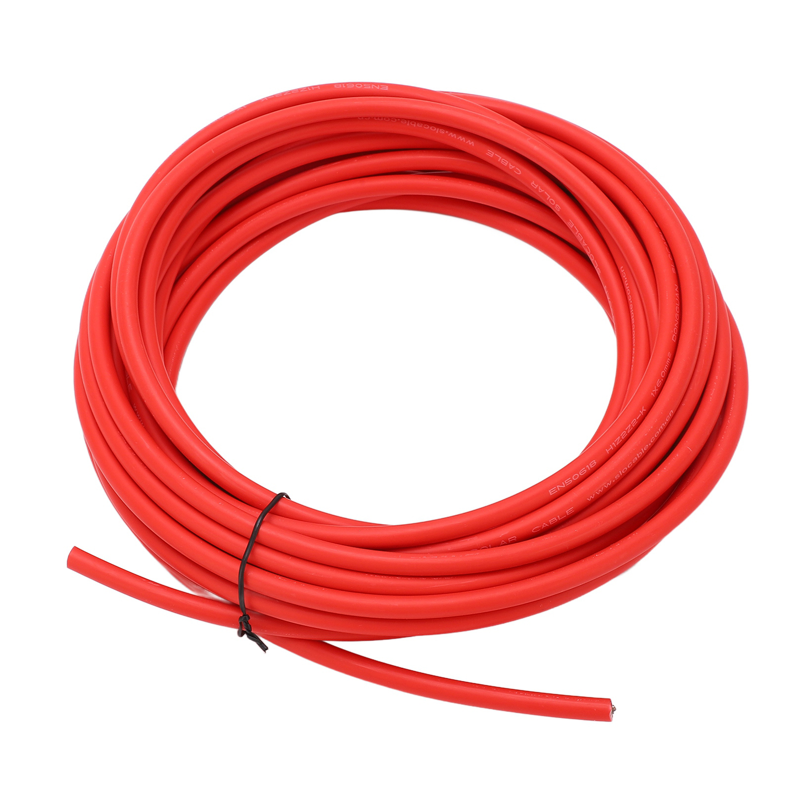 Rotes, Hitzebeständiges Xlpe-solar-photovoltaikkabel, 10 Mm², 10 M / 32,8 Ft, Hochtemperaturdraht, Geringe Exzentrizität, Energiesparend