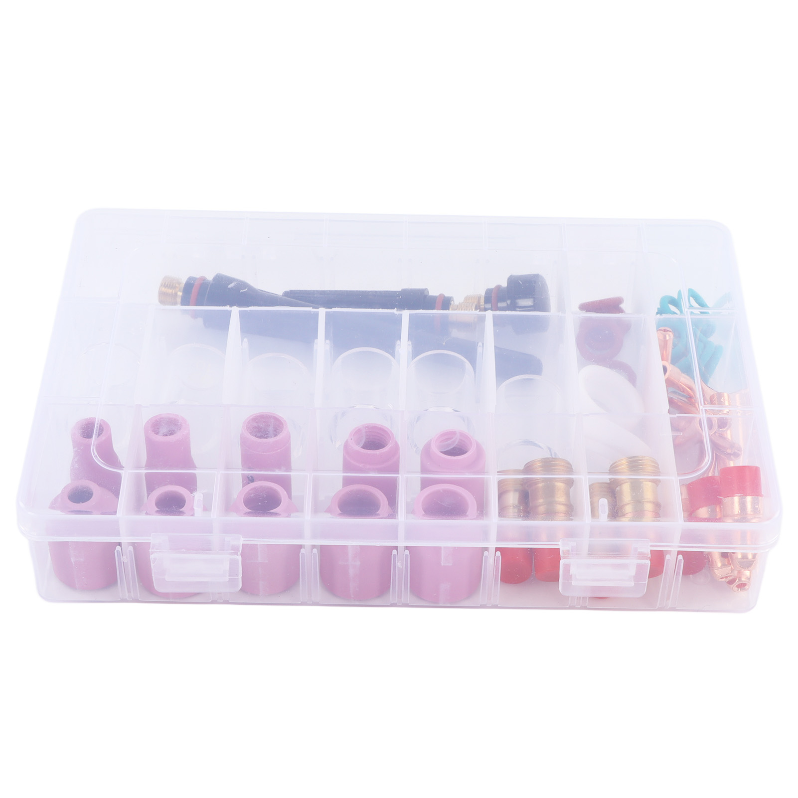 55-teiliges Wig-schweißzubehörset, Glasdüse, Anschlussstück, Elektrodenklemme, Ptfe-frontabdeckung Für Wp 17 18 26 Brenner