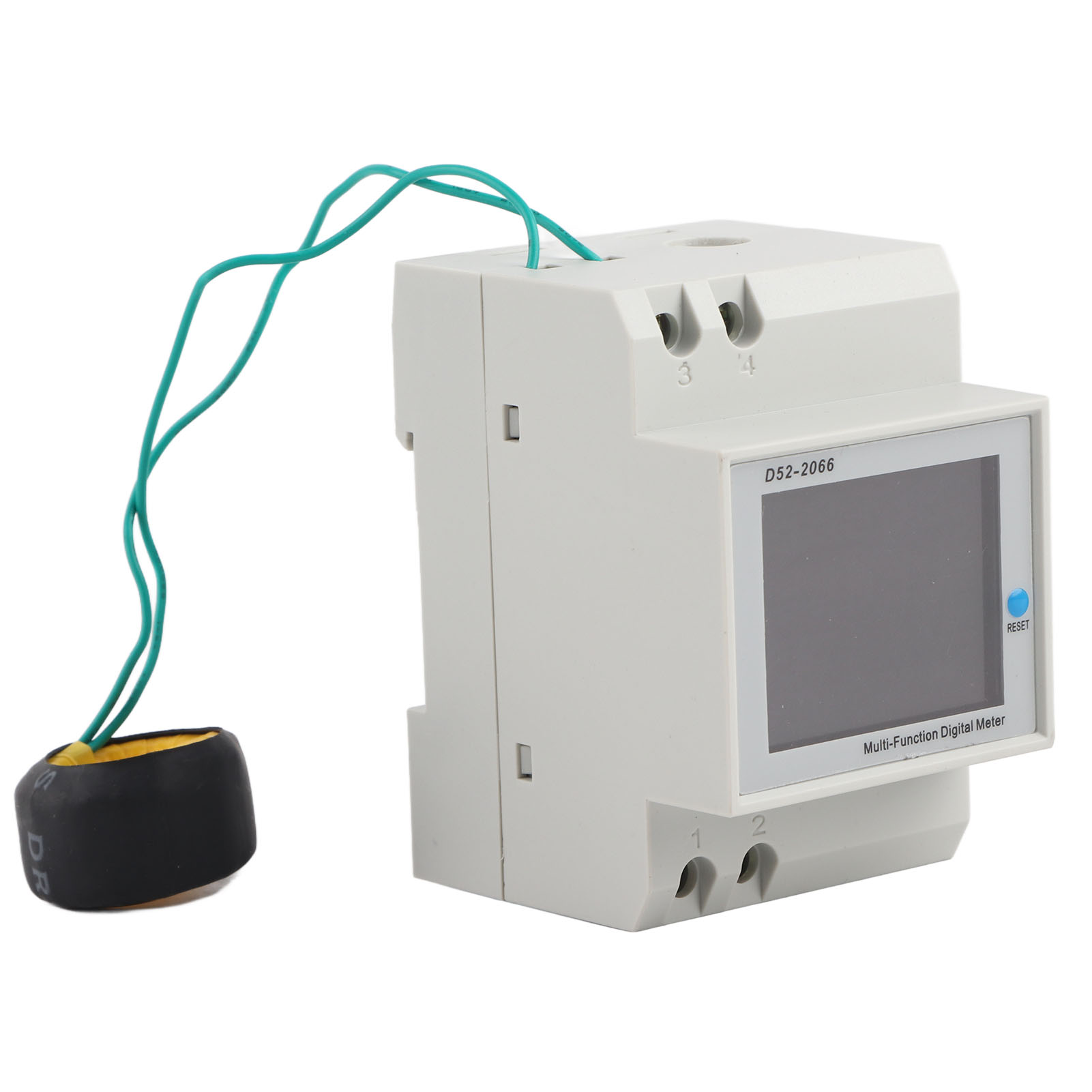 Din-schienen-energiemessgerät Mit Lcd-voltmeter, Amperemeter Und Multimeter (spannung, Strom, Leistung) D52-2066, 250–450 V, 0–30000 W