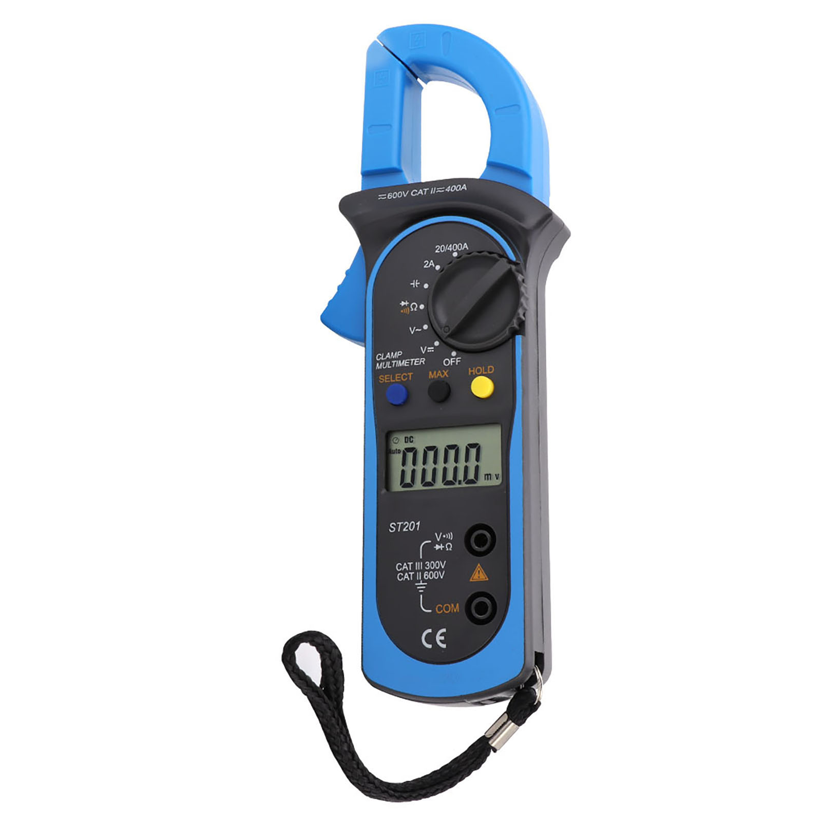 St201 Digitales Zangenamperemeter, Ac/dc-multimeter, Diodentester, Spannung, Blau