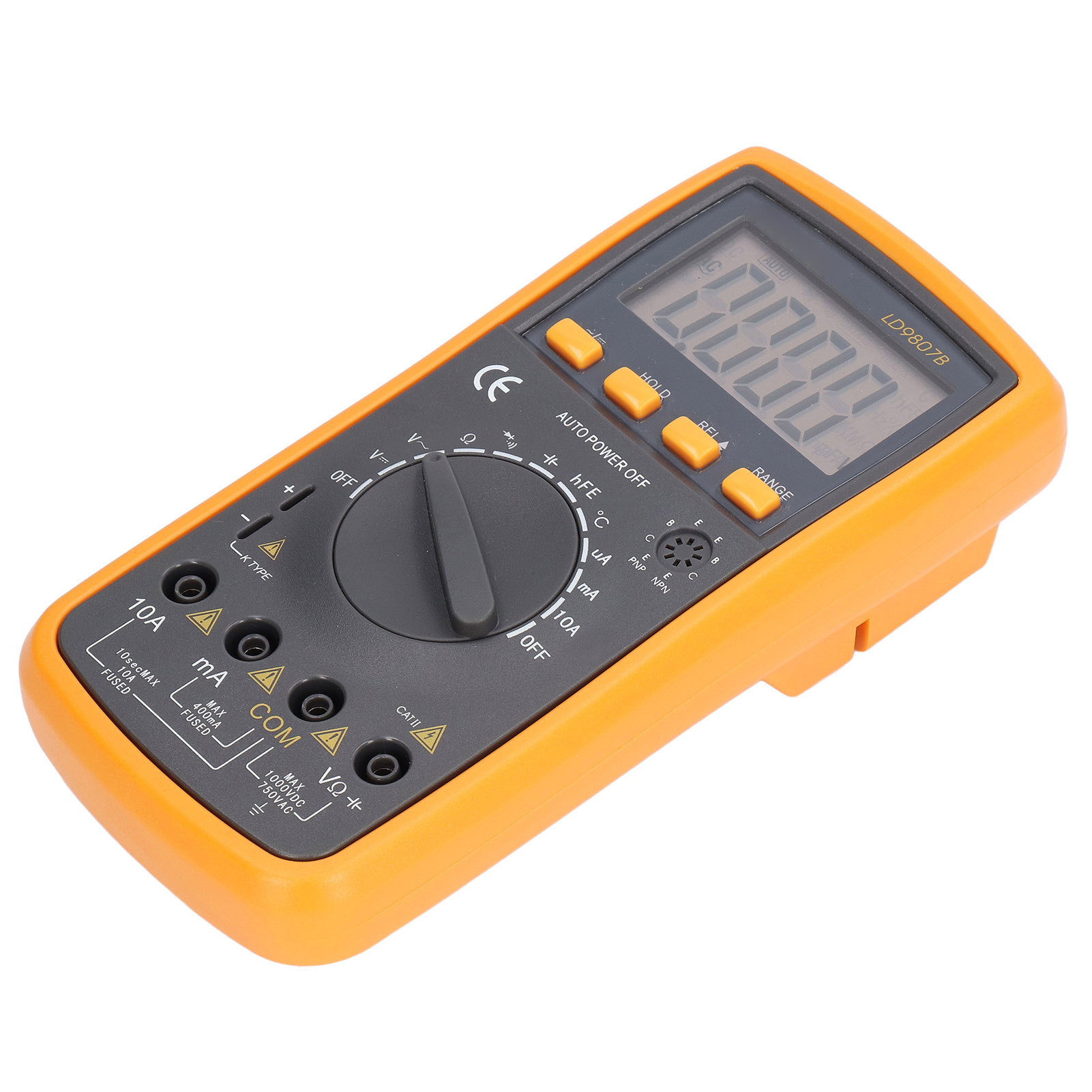 Ld9807b Digitalmultimeter Mit Hintergrundbeleuchtung, Temperaturfühler, Spannungs- Und Strommesser, Widerstands- Und Kapazitätsmesser