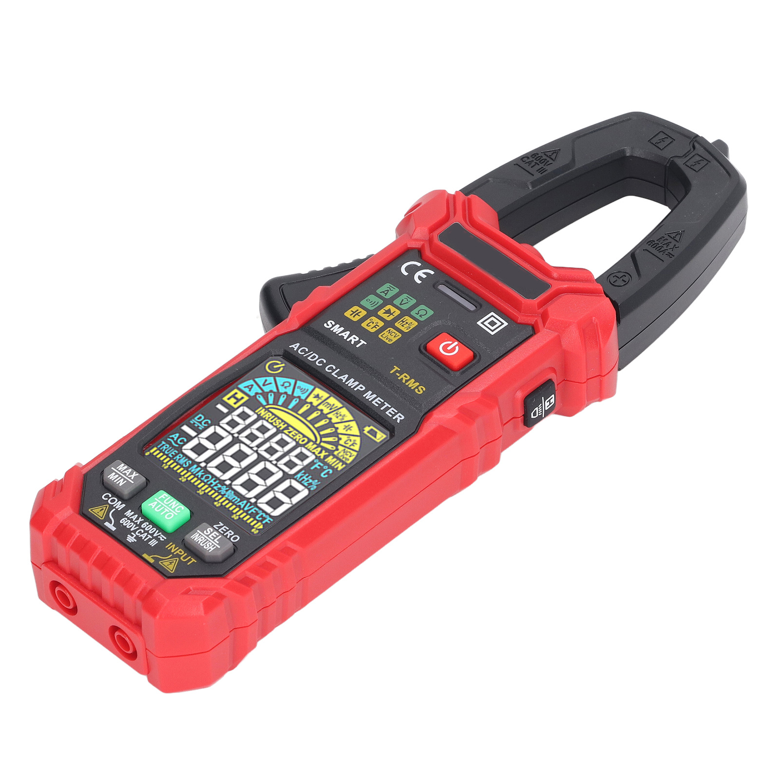 Ht203d Digitales Zangenamperemeter Trms Multimeter Spannungsprüfer Misst Strom Temperatur Kapazität Widerstand Dioden Durchgang