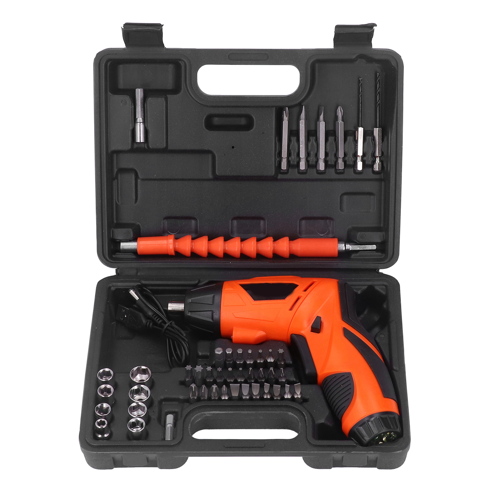 Klappbarer Akku-schraubendreher, Koffer Mit Bits, 4,2-v-usb-wiederaufladbarer Lithium-akku