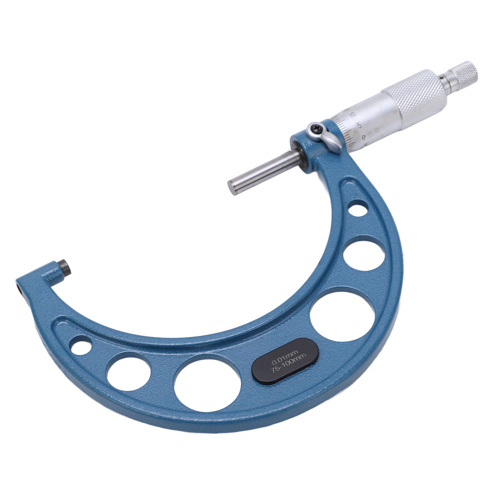 Tragbares Mikrometer Aus Stabiler Legierung, Präzise Dickenmessung, Messbereich 75–100/0,01 Mm